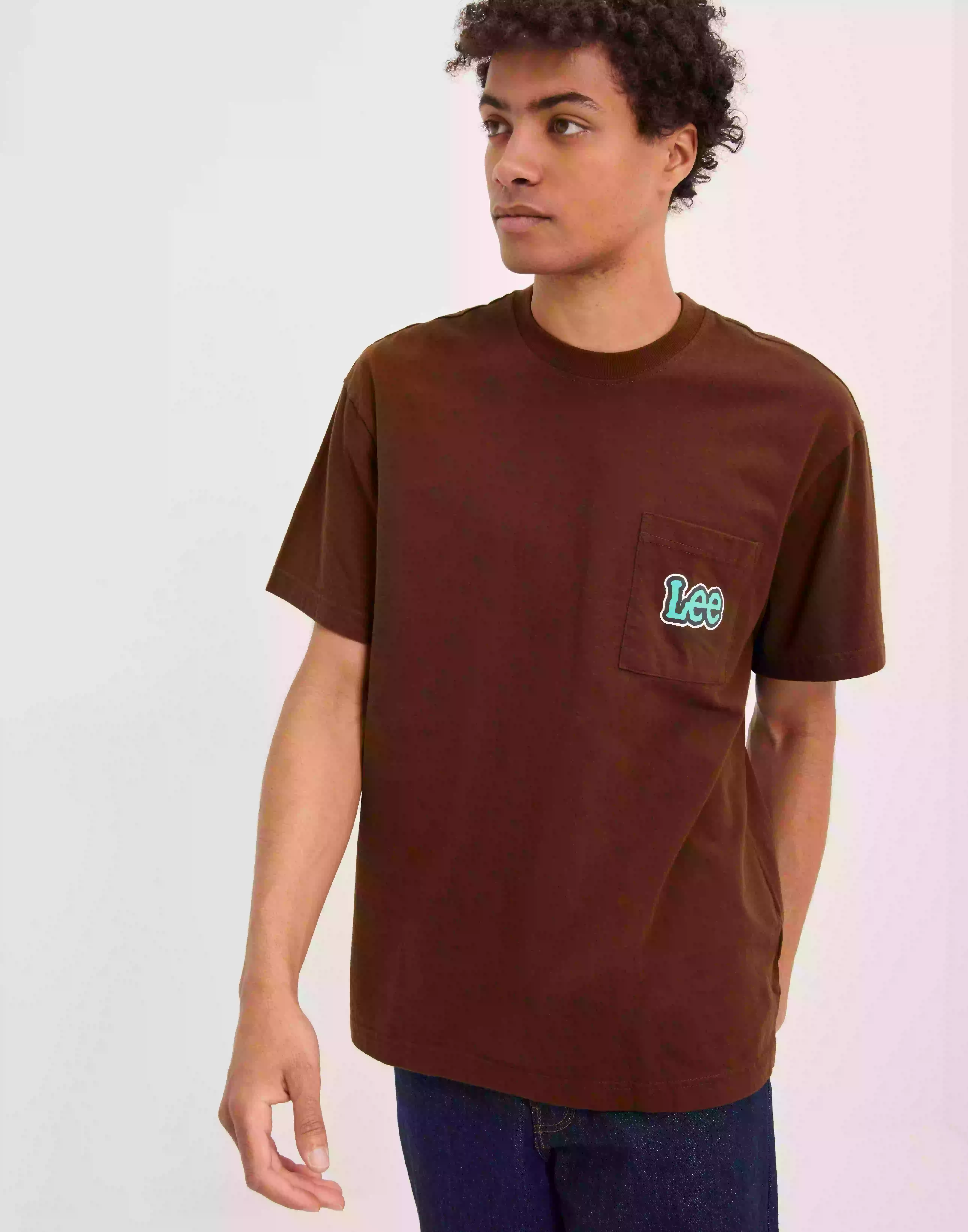 Lee Jeans Ss Loose Tee T-shirts med tryck Umber