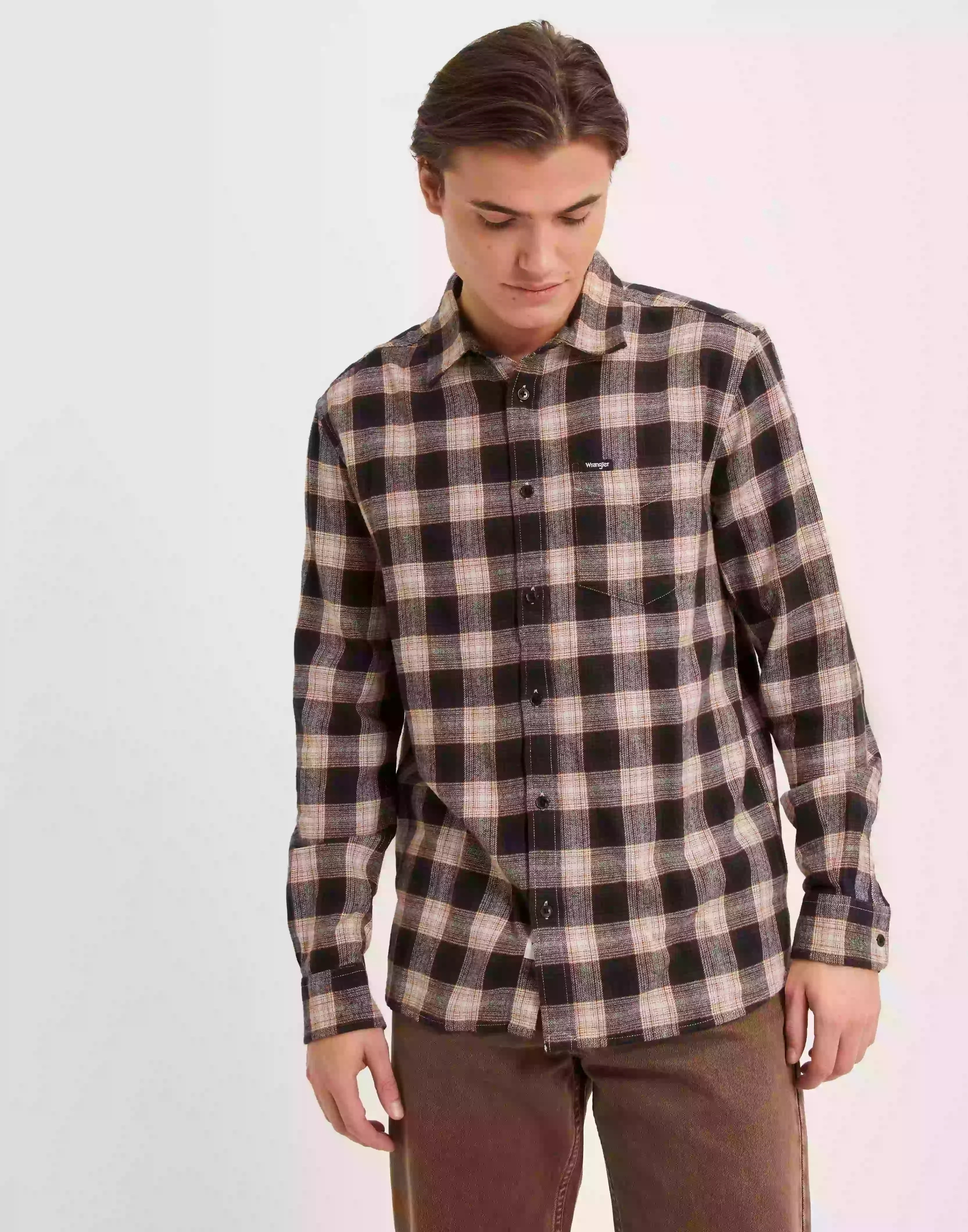 Wrangler 1 Pocket Shirt Rutiga skjortor Black