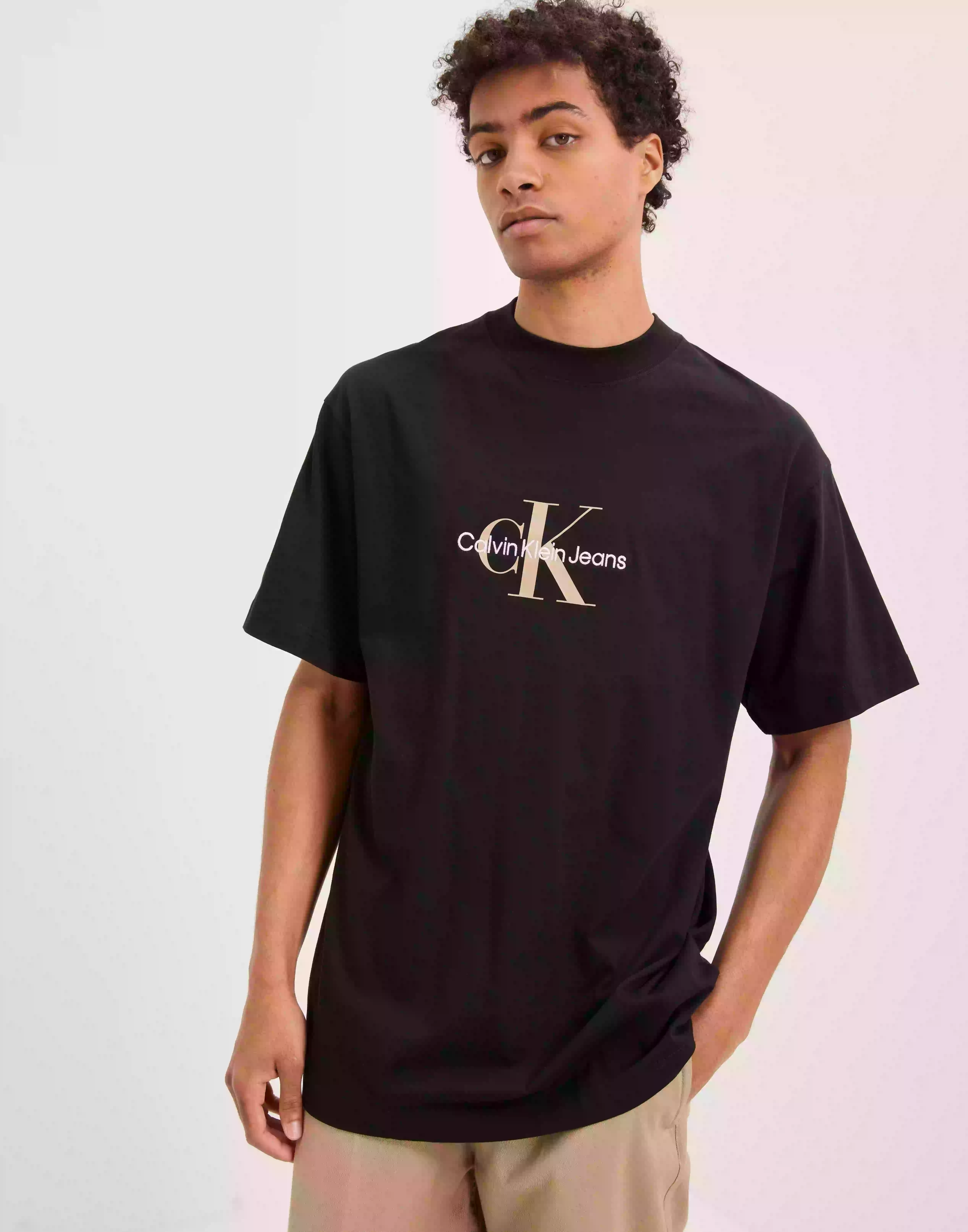 Calvin Klein Jeans Archival Monologo Oversized Tee Oversized t-shirts Black