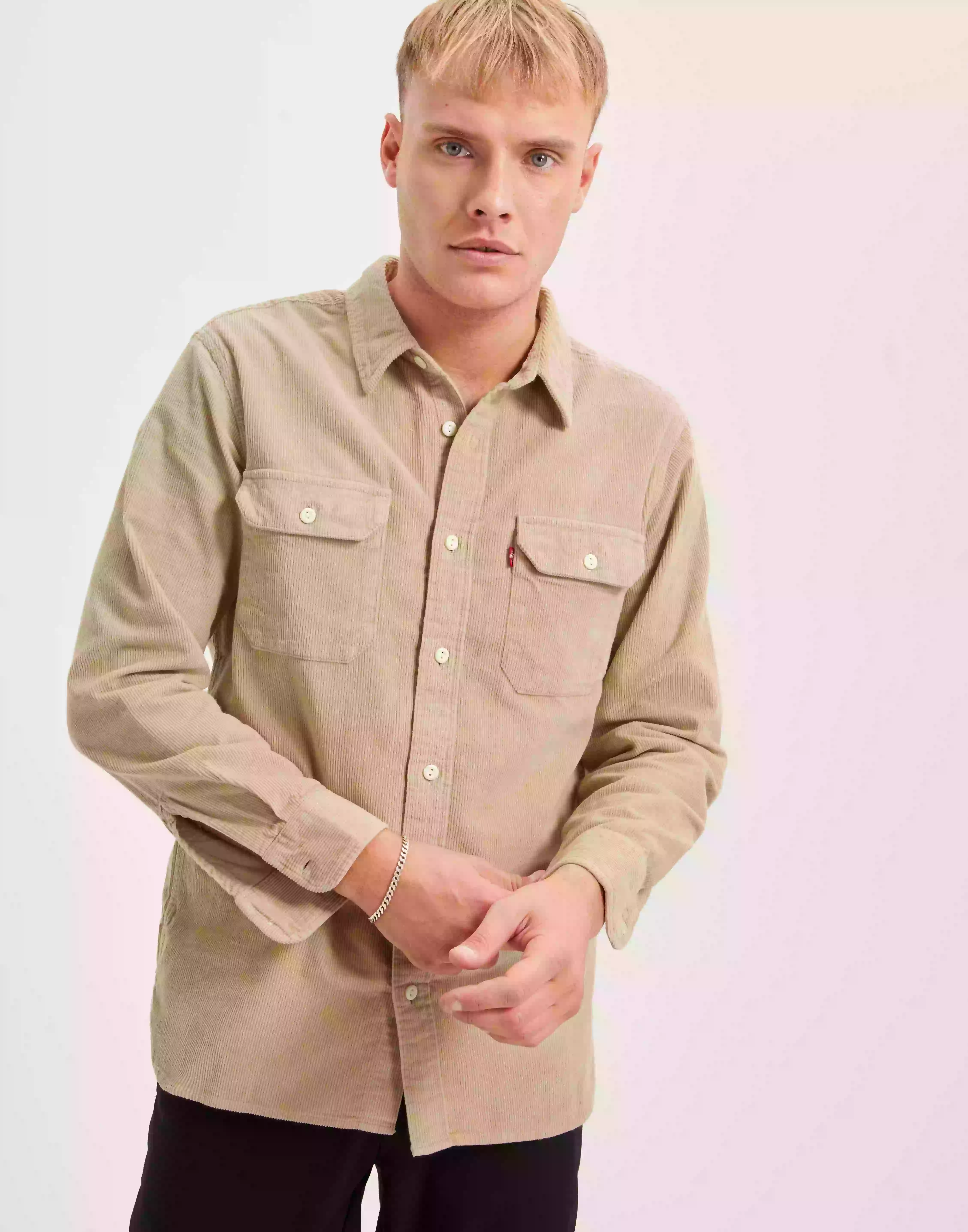 Levi's Classic Worker Fields of Rye Overshirts Red