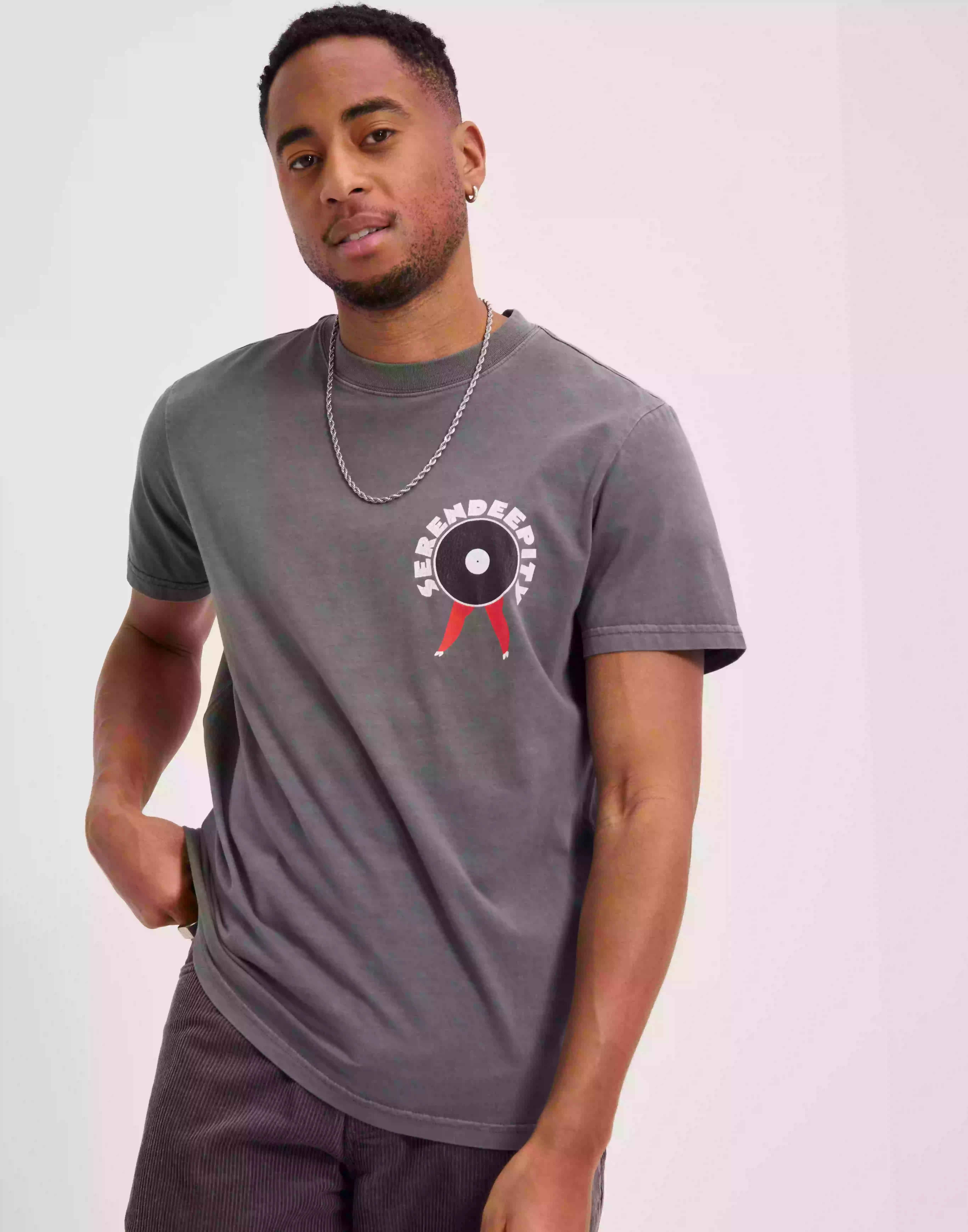 Neuw Serendeepity Ss Tee T-shirts med tryck Graphite