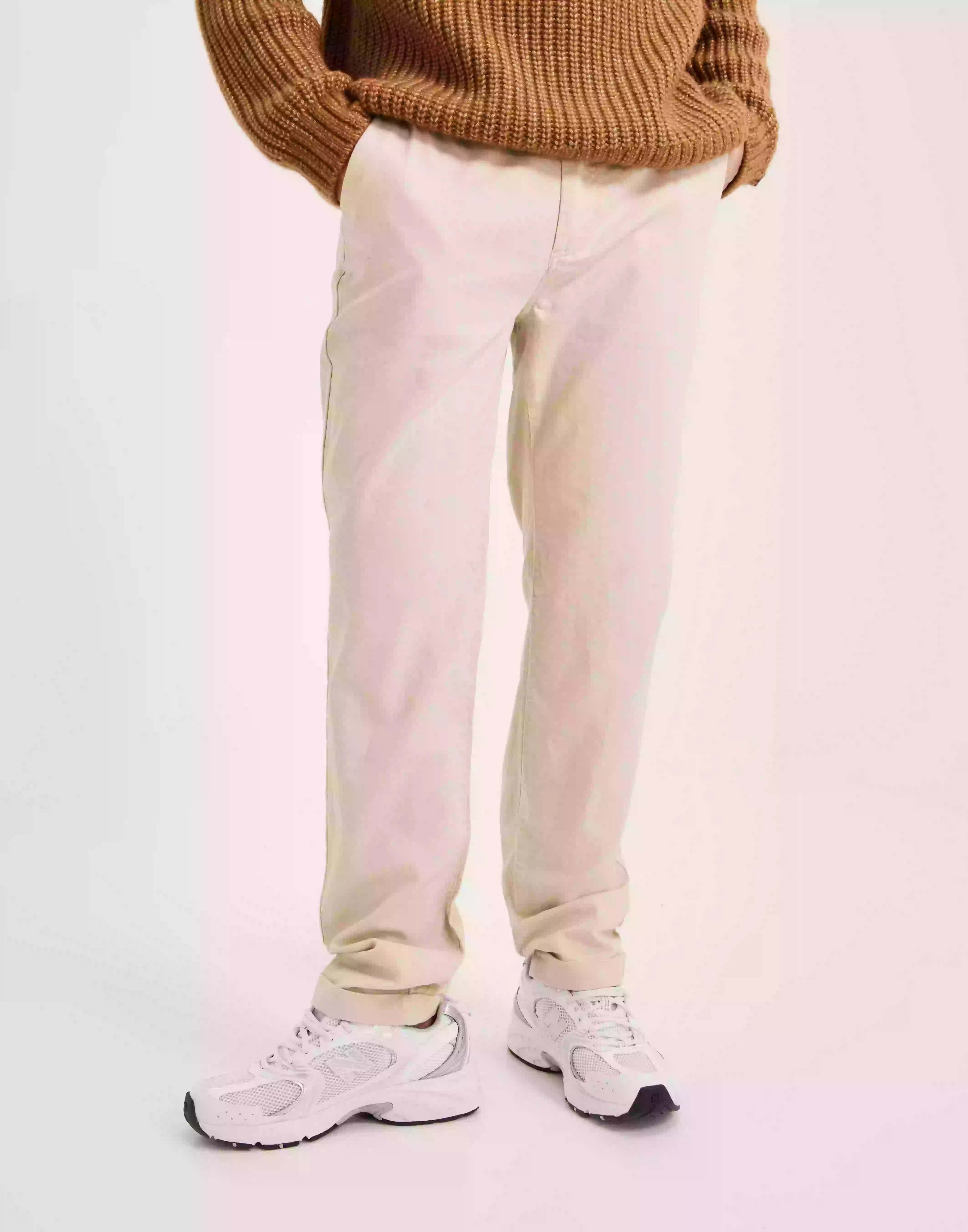 Casual Friday CFPandrup 0050 linen mix pants Linnebyxor Light Sand