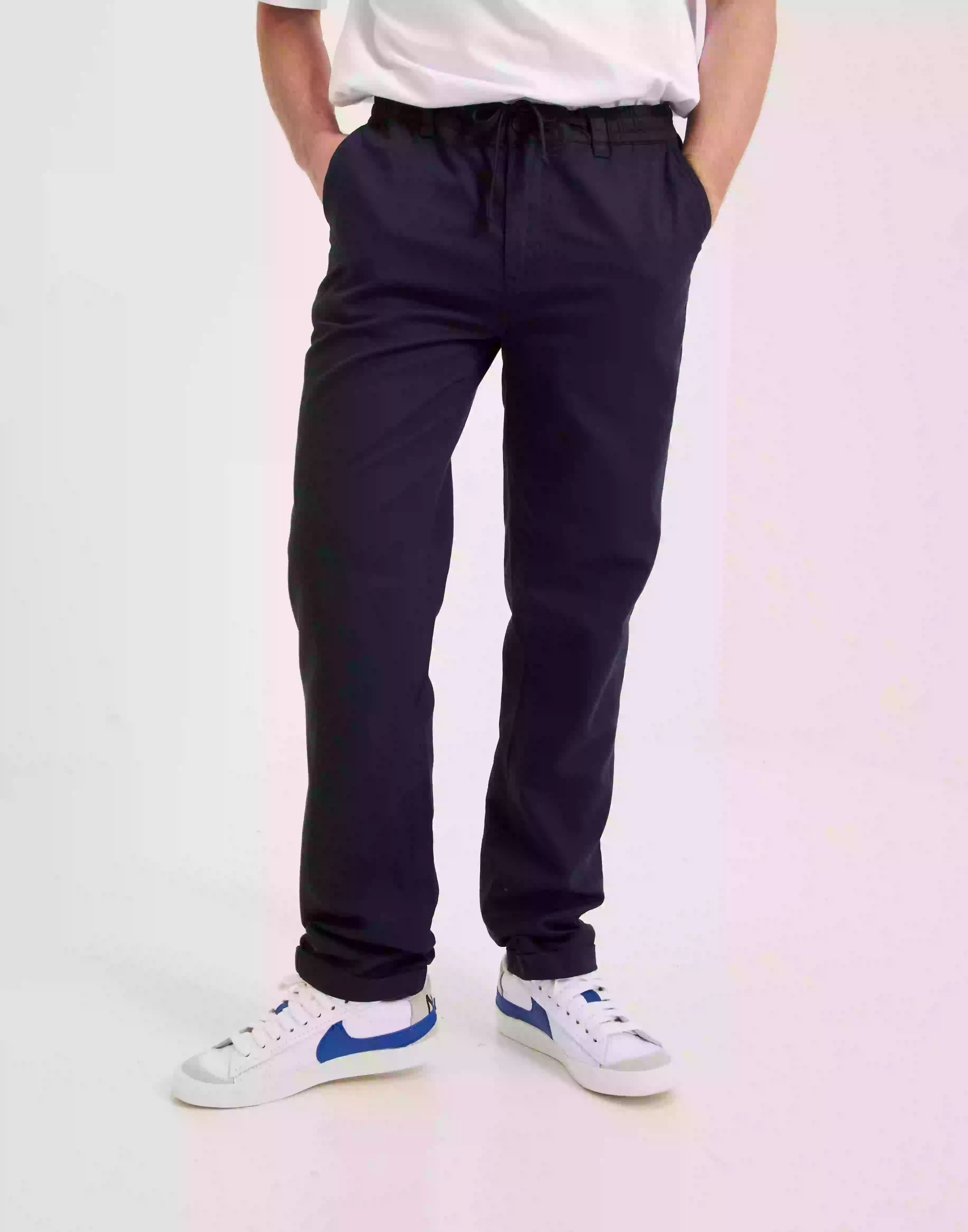 Casual Friday CFPandrup 0050 linen mix pants Linnebyxor Dark Navy