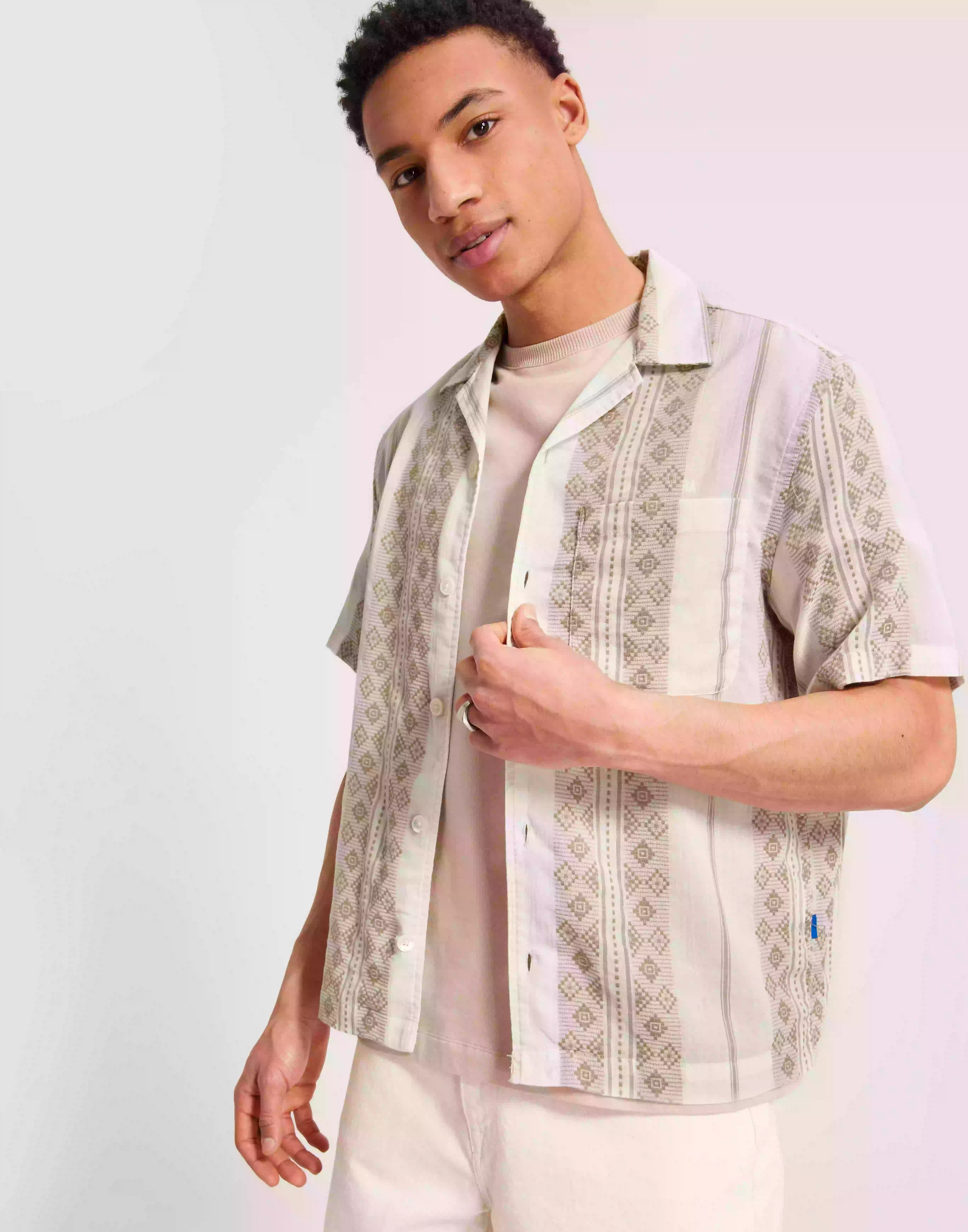 GARMENT PROJECT Short Sleeved Shirt Kortärmade skjortor Earth