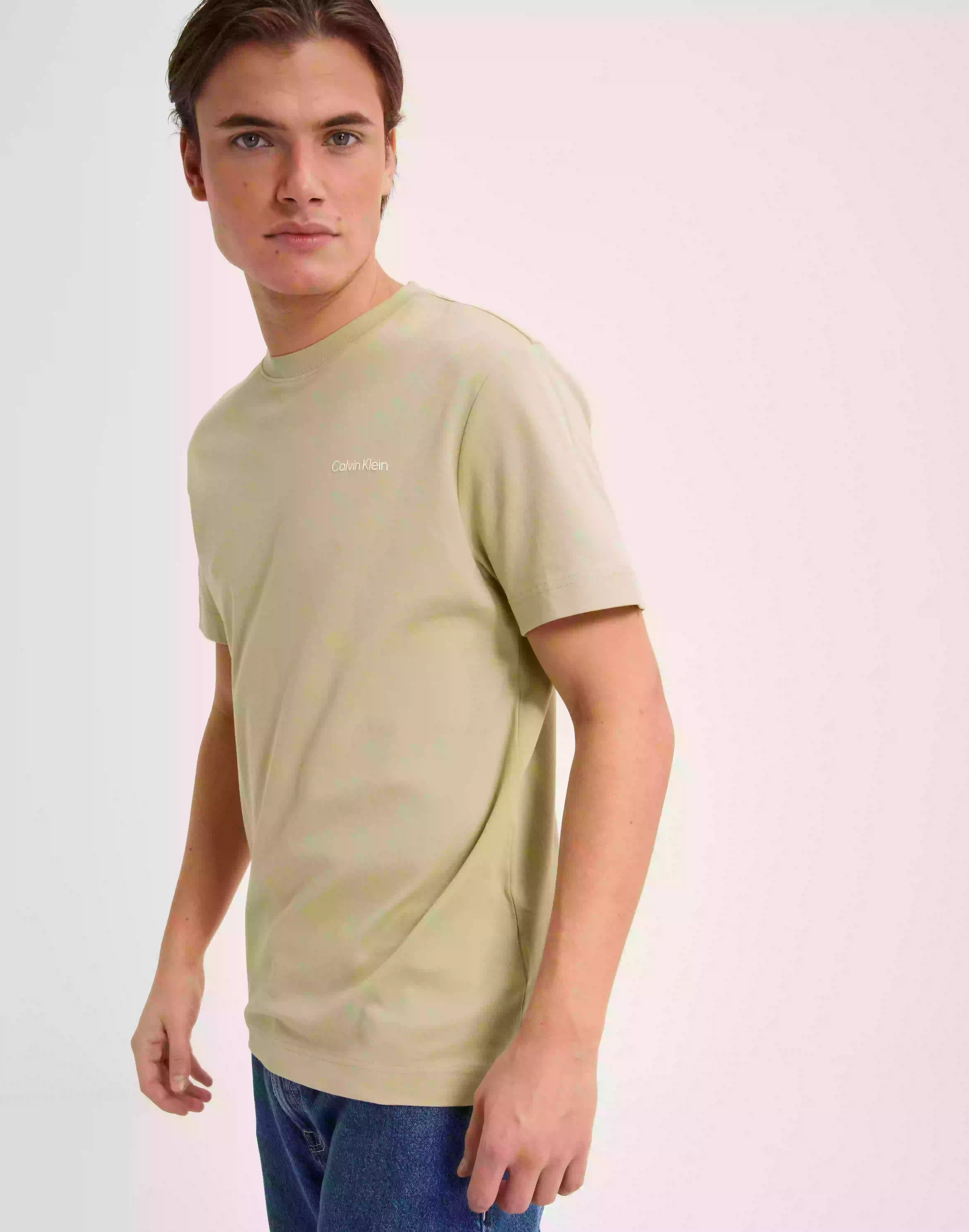 Calvin Klein Micro Logo Interlock T-Shirt Kortärmade t-shirts Herb Tea
