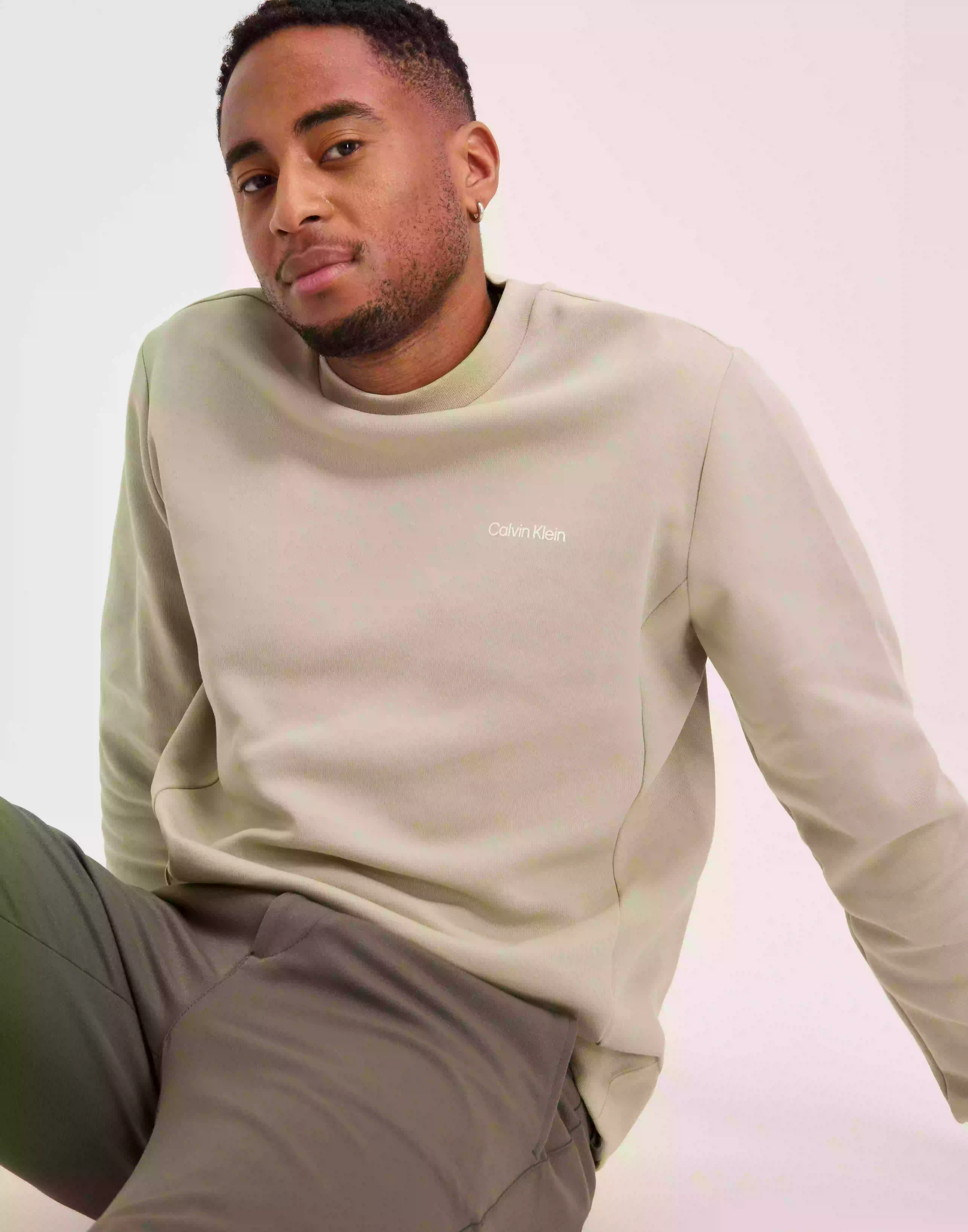 Calvin Klein Micro Logo Repreve Sweatshirt Sweatshirts Herb Tea
