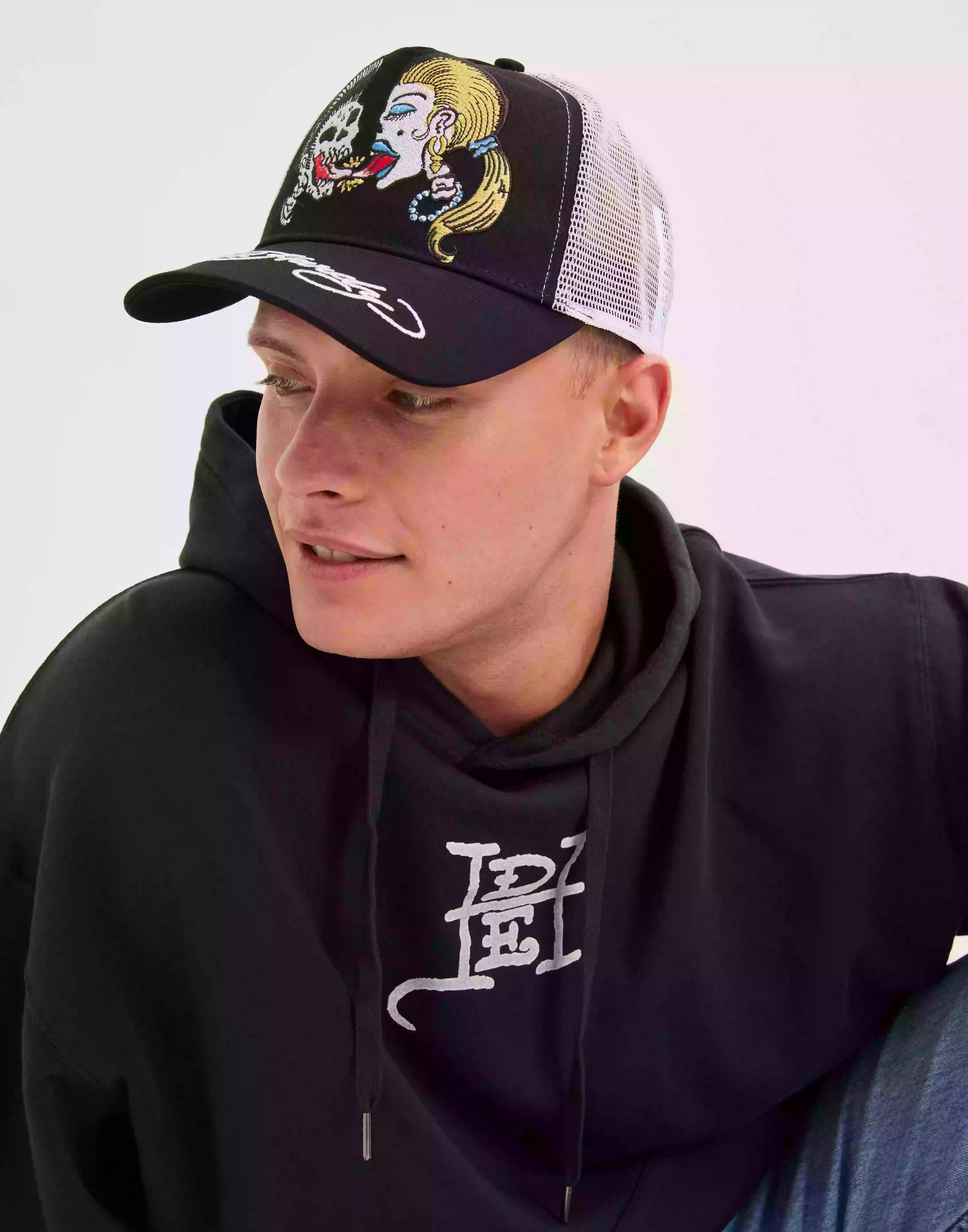 Ed Hardy Krazy-Love Trucker Black Kasketter Black
