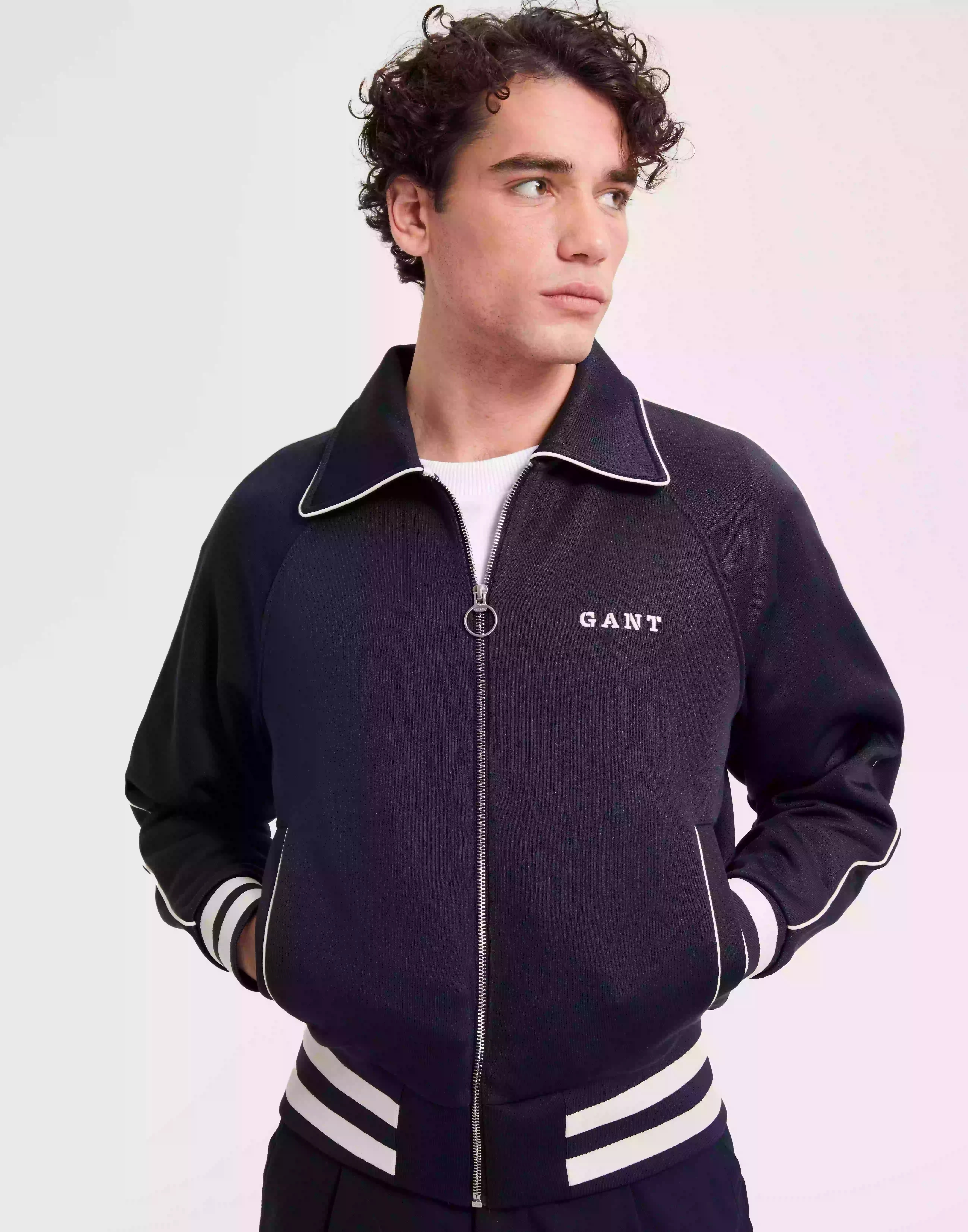 Gant D2. Sailing Collar Trackjacket Tröjor med dragkedja Evening Blue