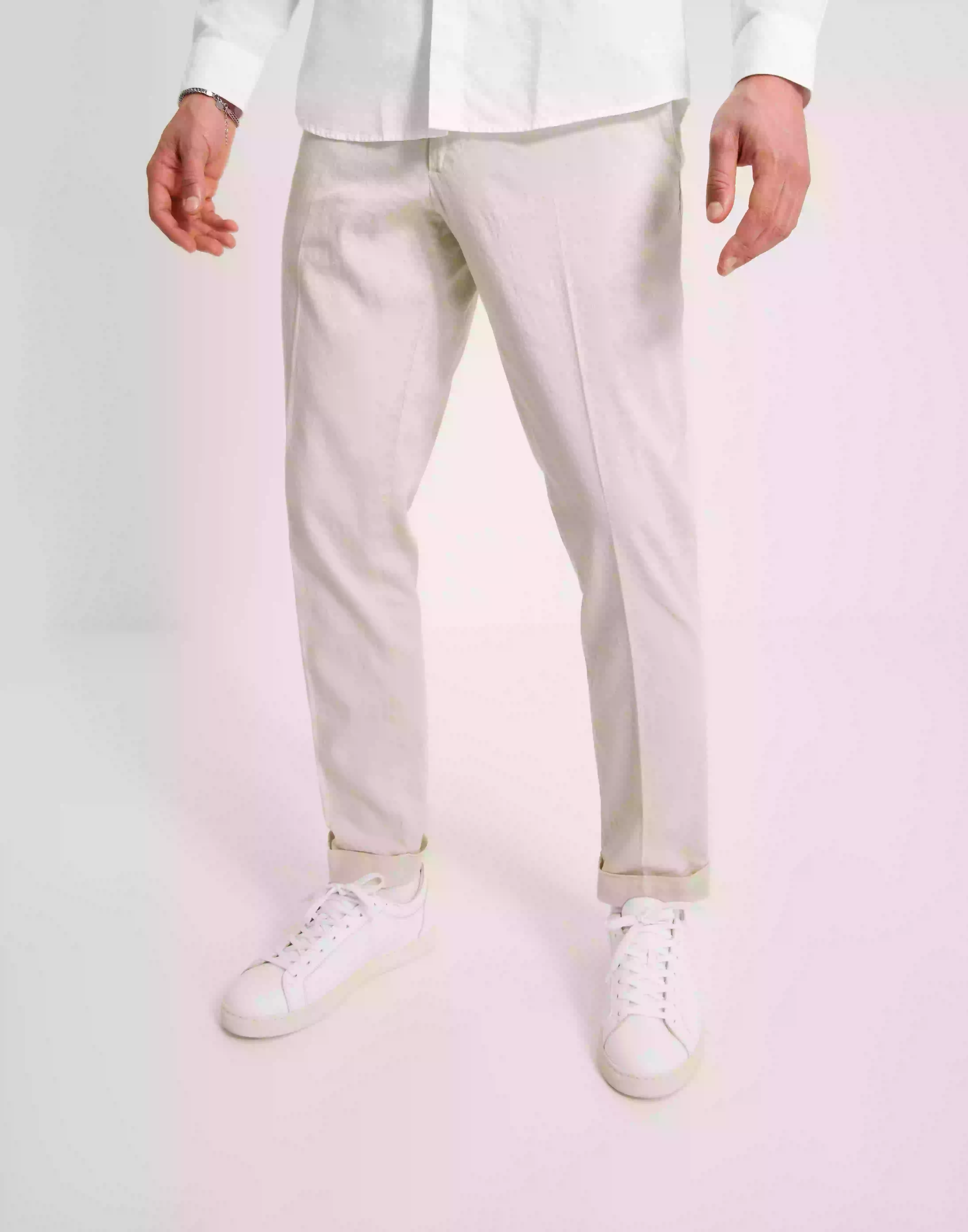 J Lindeberg Grant Linen Stretch Pants Linnebyxor Turtledove