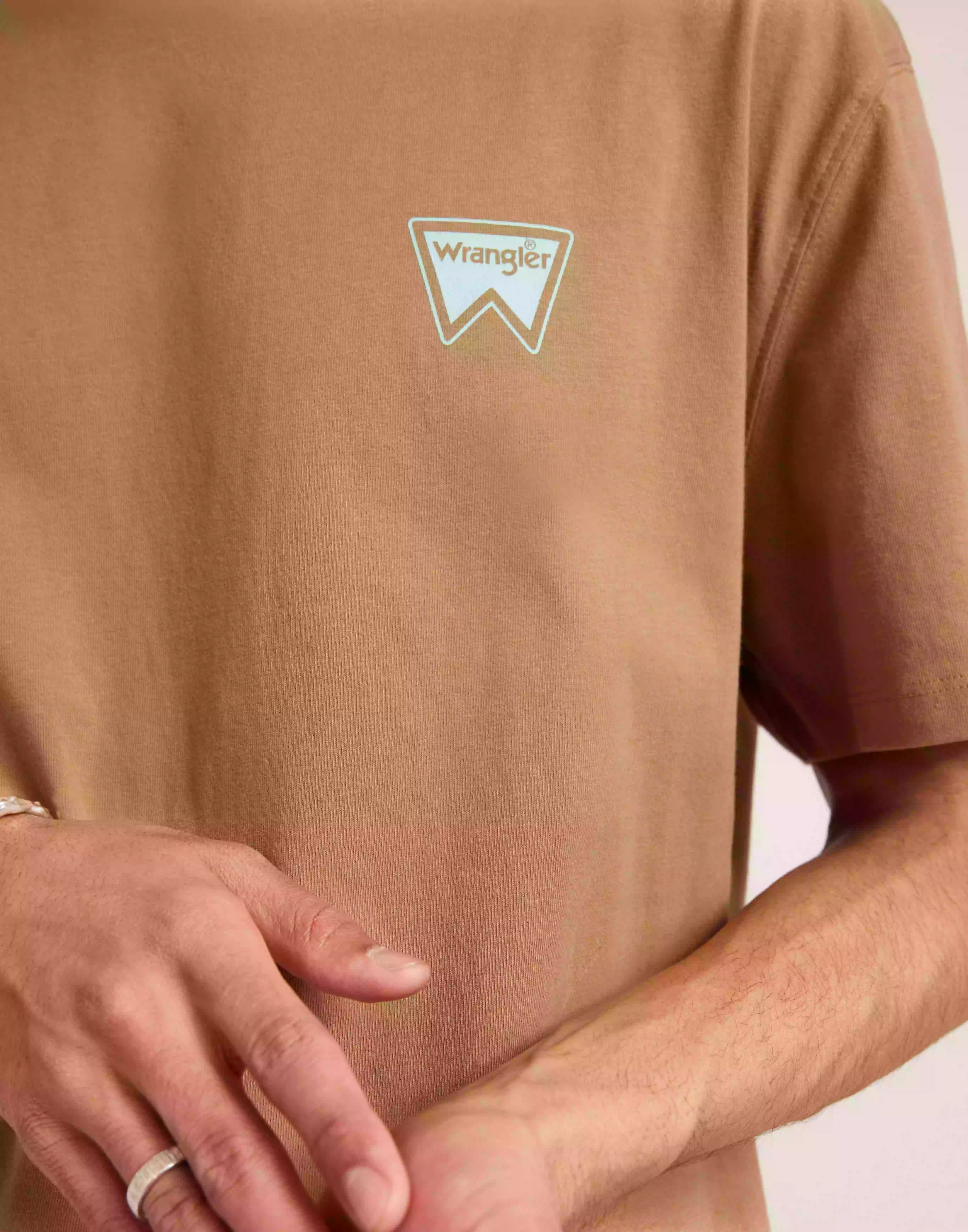 Wrangler Graphic Tee T-shirts med tryck Brown