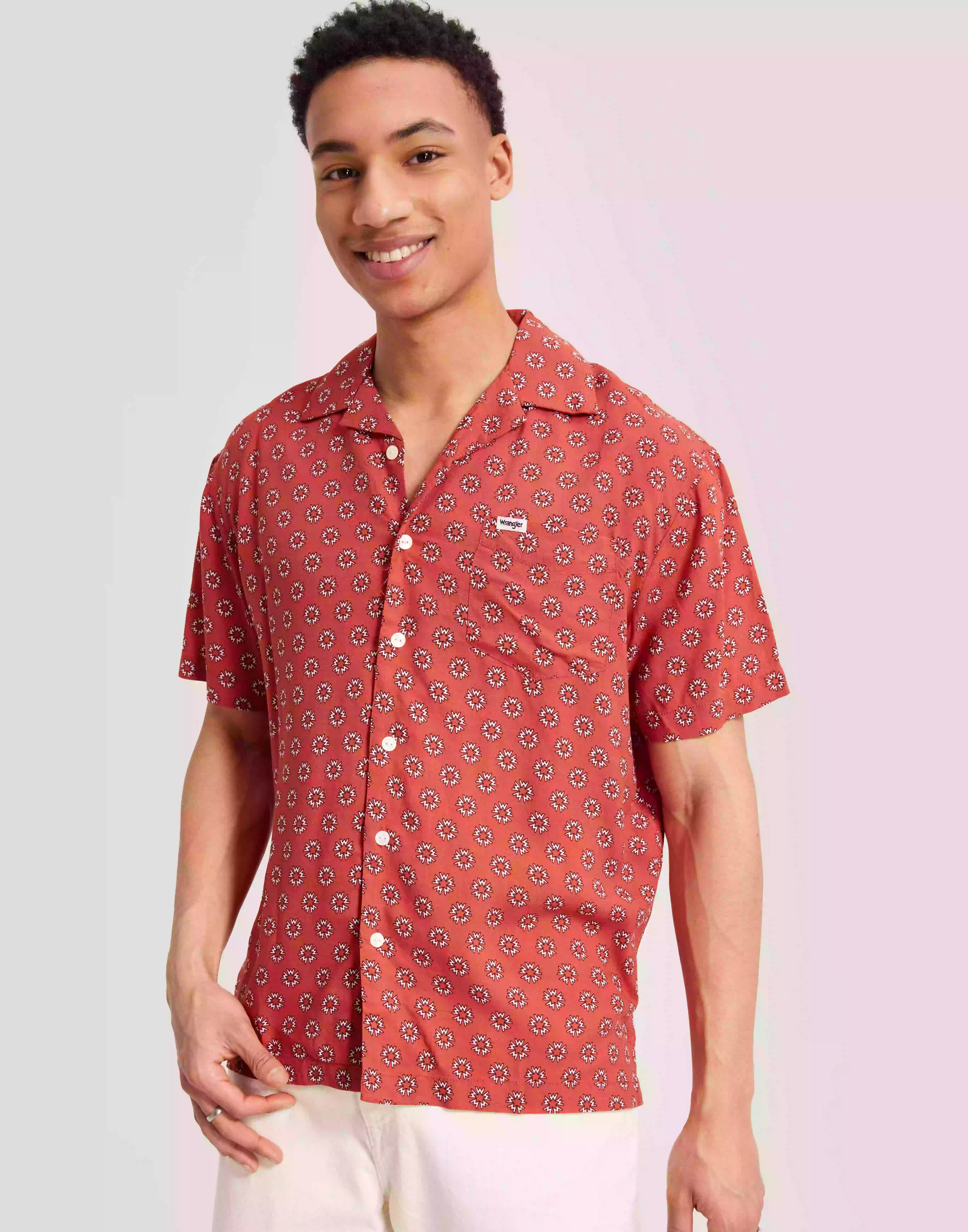 Wrangler 1 Pkt Resort Shirt Kortärmade skjortor Paprika