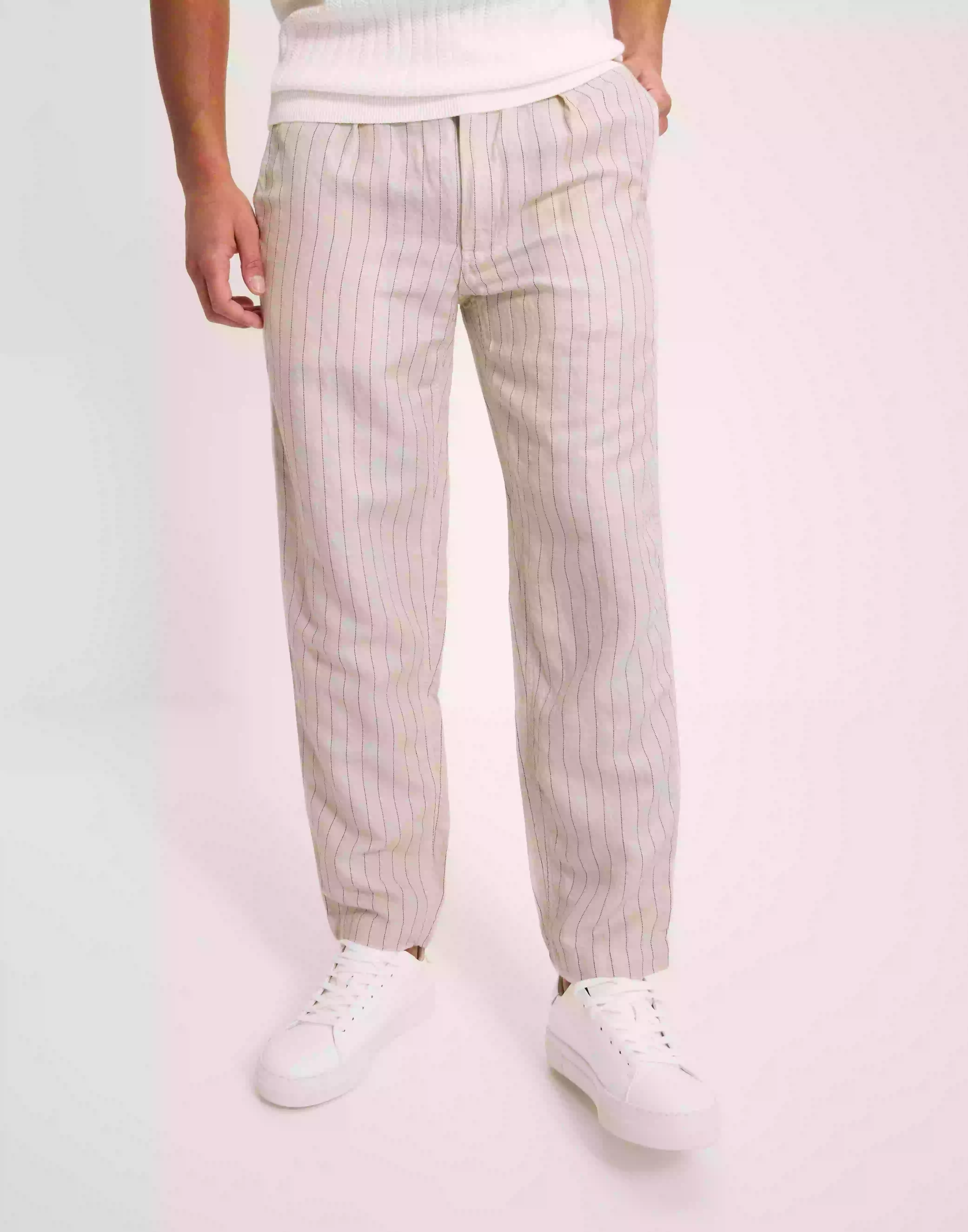 Polo Ralph Lauren Tslfprepster-Flat Front Linnebyxor Natural