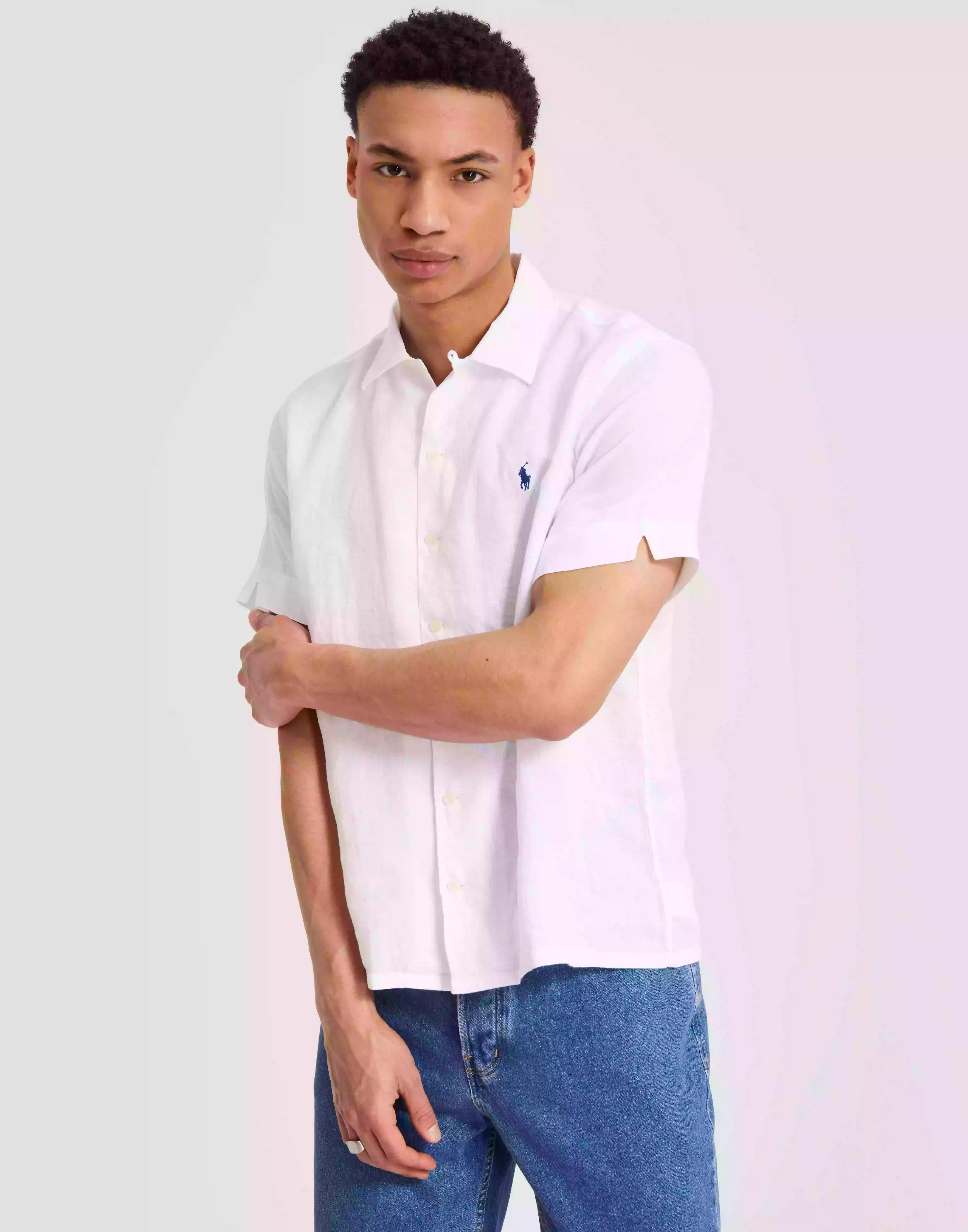 Polo Ralph Lauren Short Sleeve-Sport Shirt Linneskjortor White