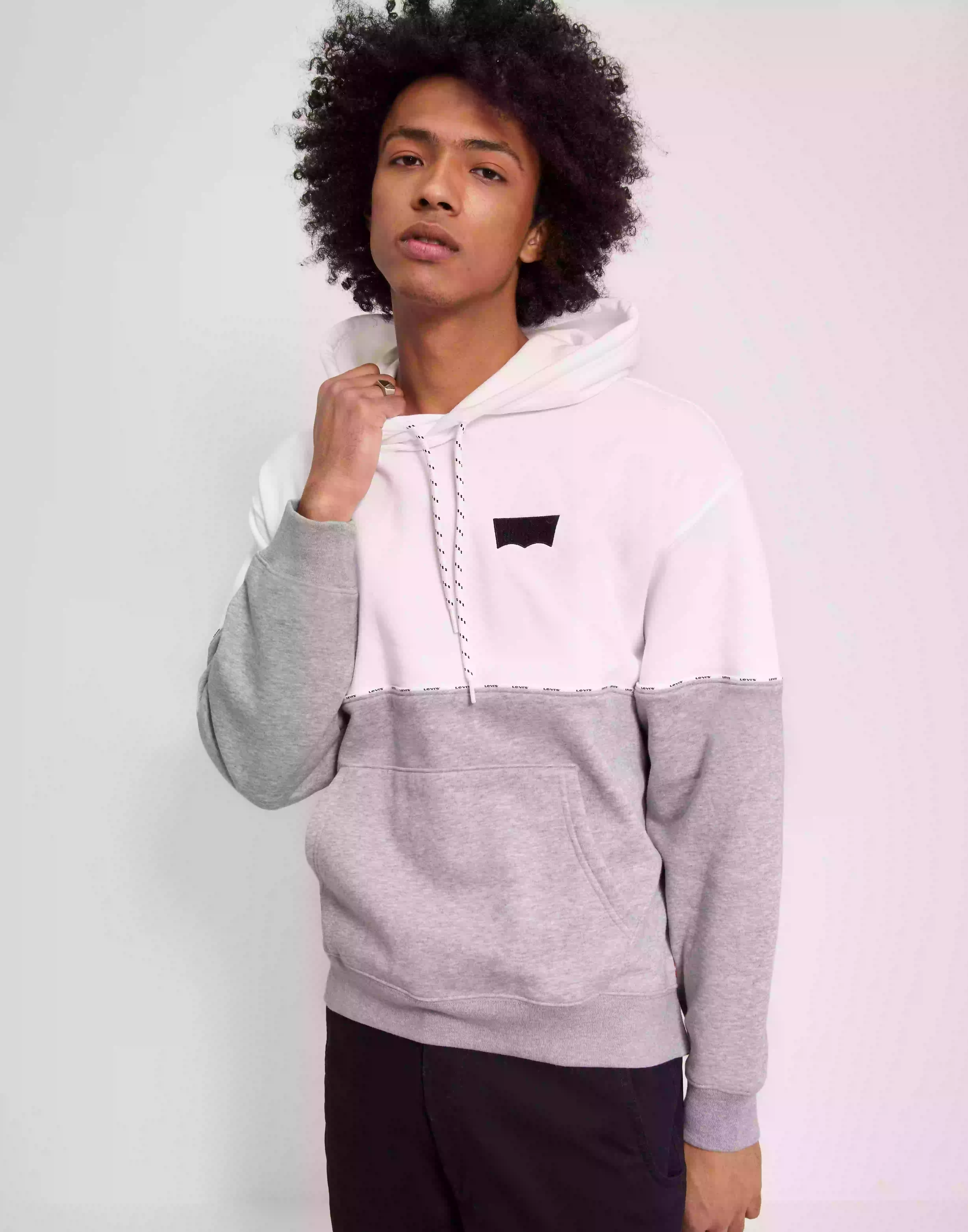 Levi's Rlxd Graphic Piping Po Pieced Hoodies Neutral