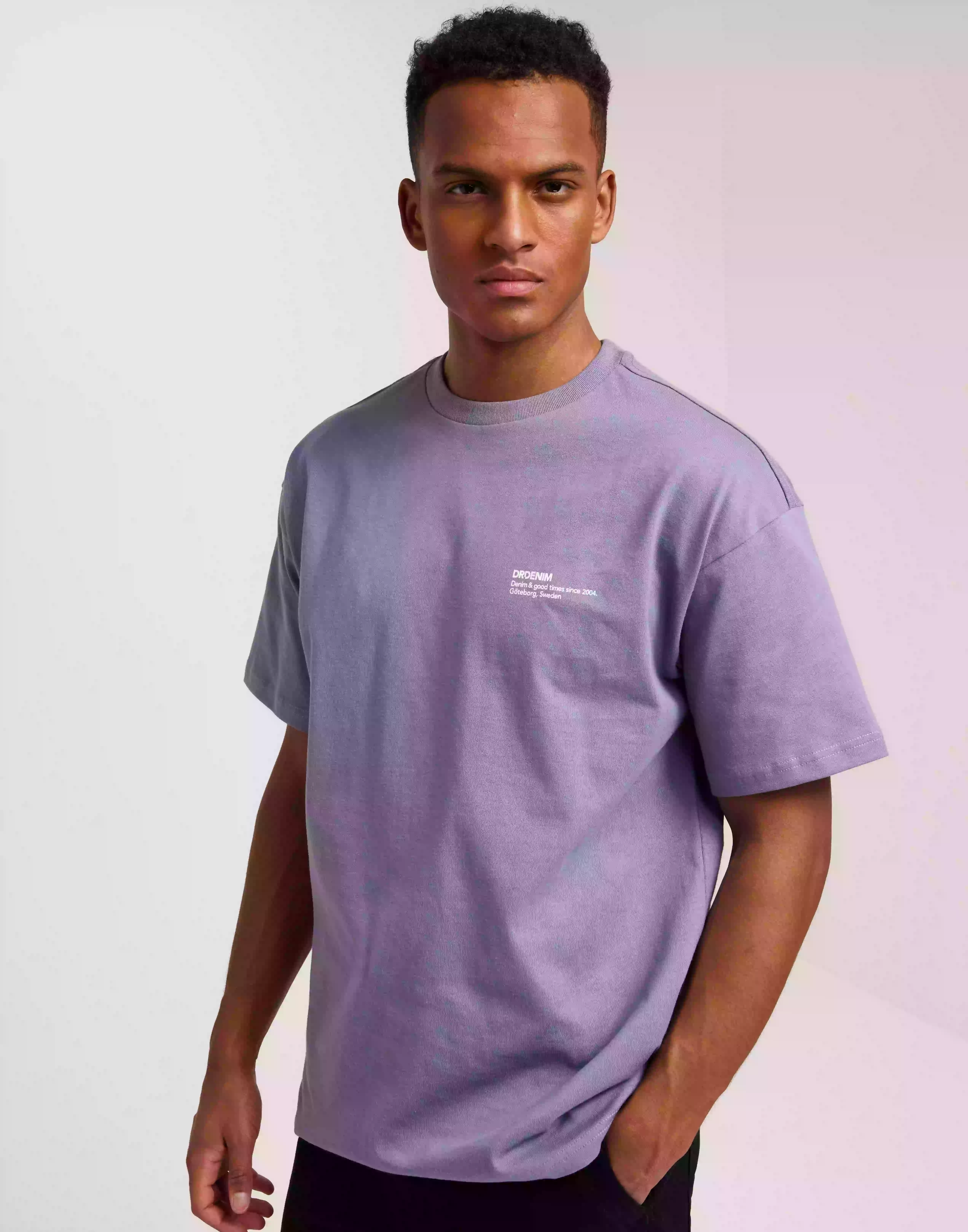 Dr Denim Trooper Tee Printed t-shirts Granite