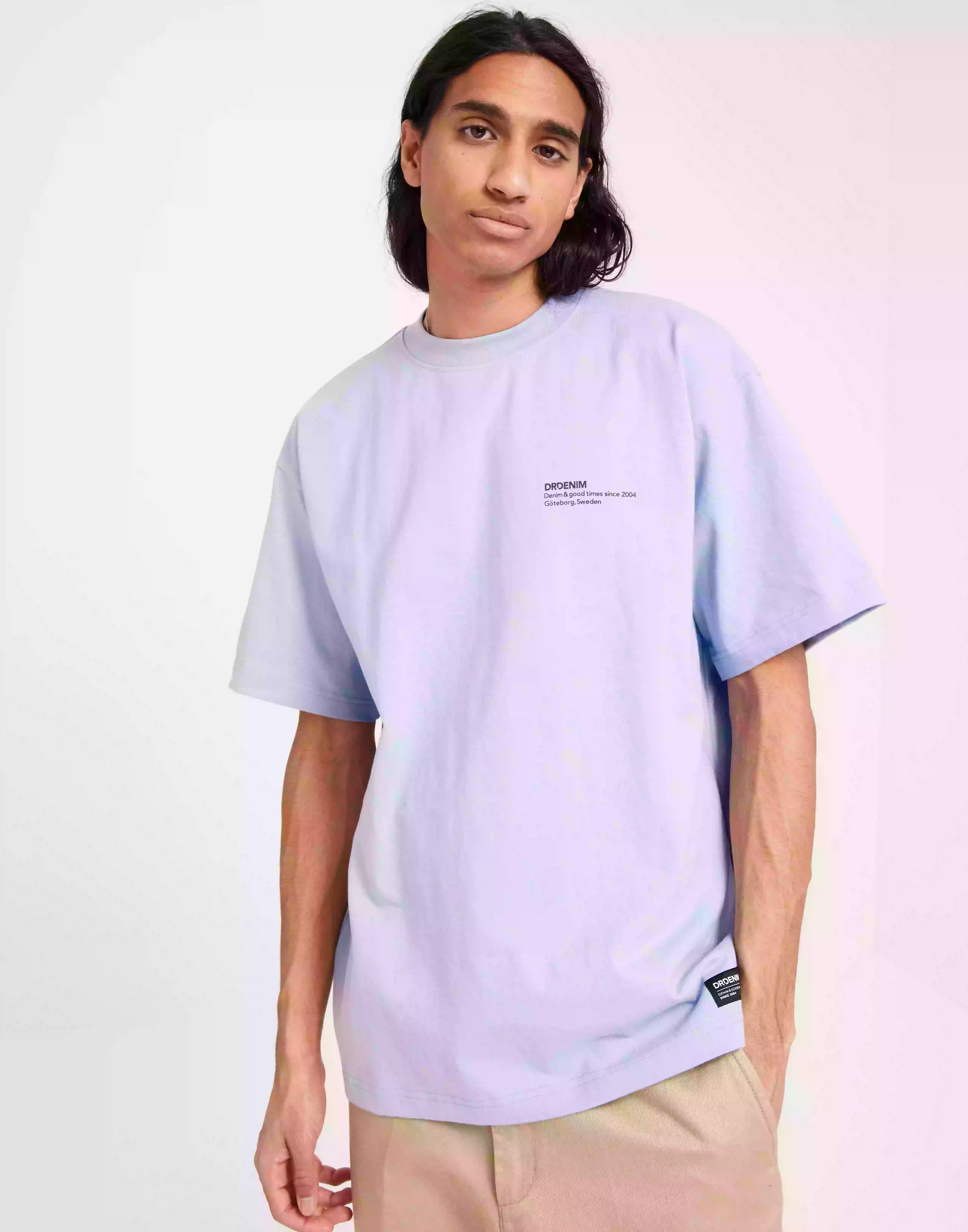 Dr Denim Miller Tee Kortärmade t-shirts Aster Haze Wordmark