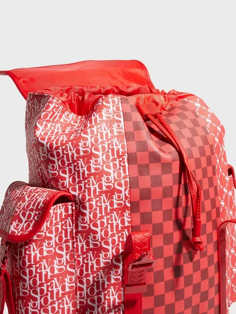 Sprayground Men Tri Split Red Duffle Bag (Red)