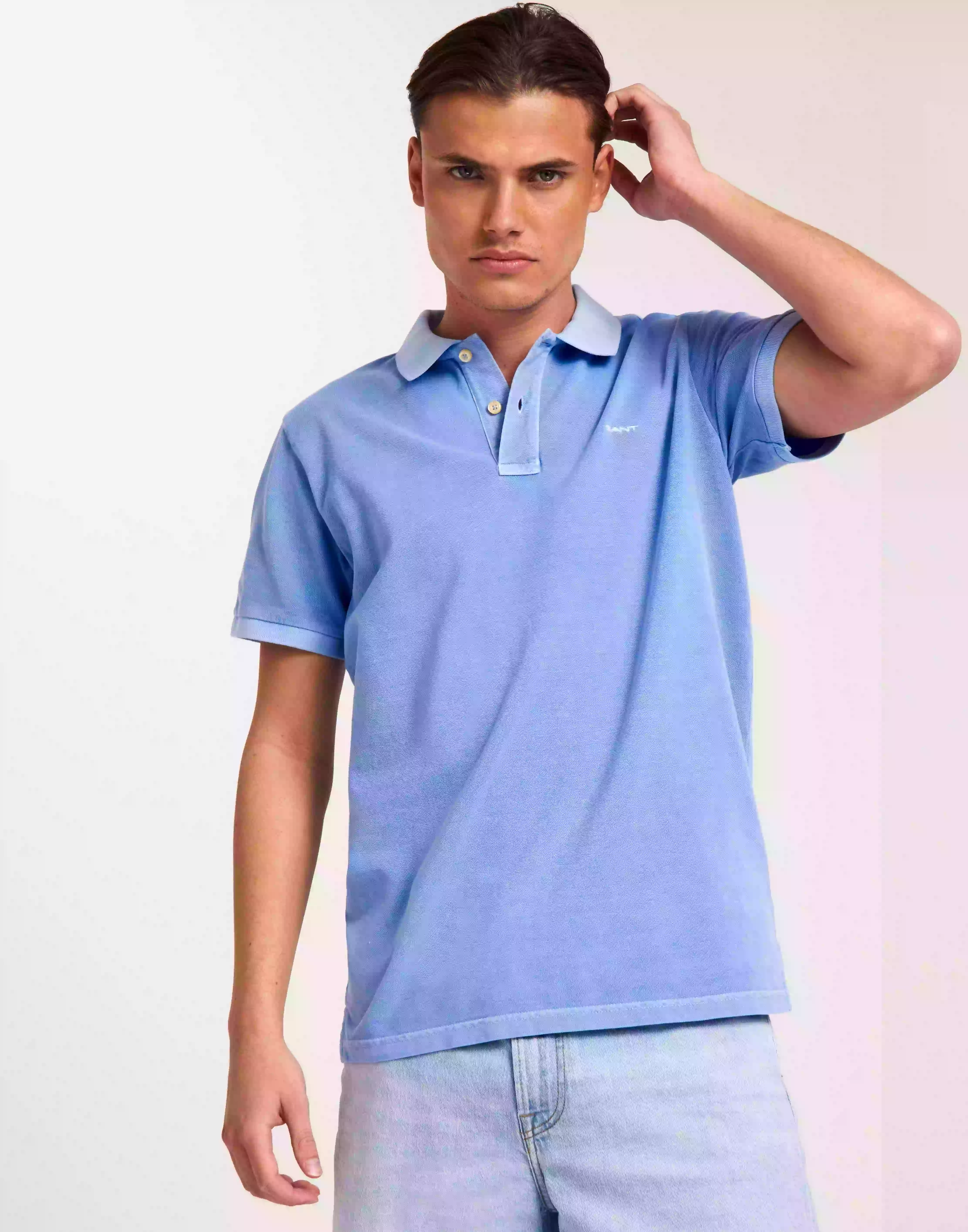 Gant Sunfaded Pique Ss Rugger Kortärmad piké Gentle Blue