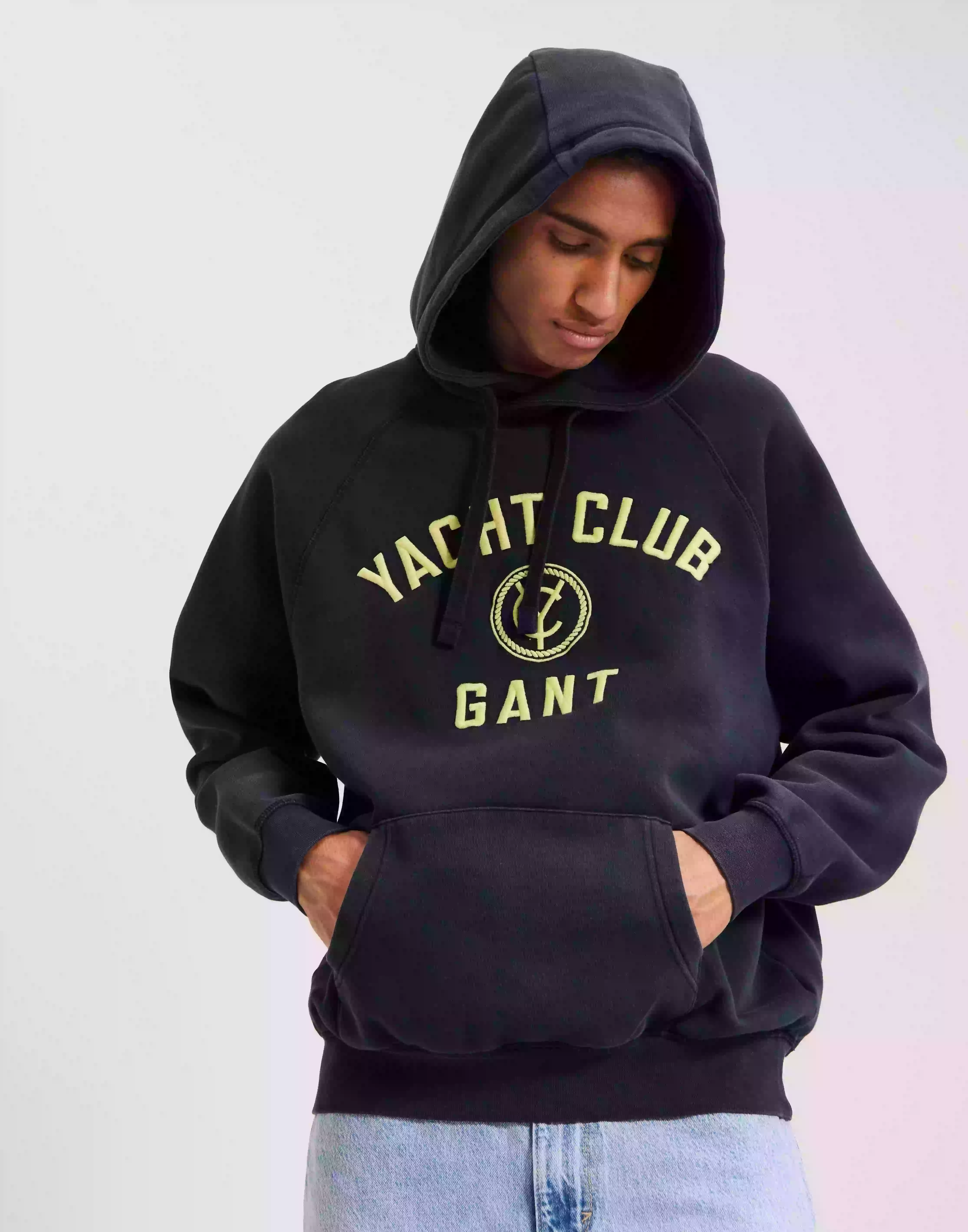 Gant Yacht Hoodie Raglan Hoodies Evening Blue