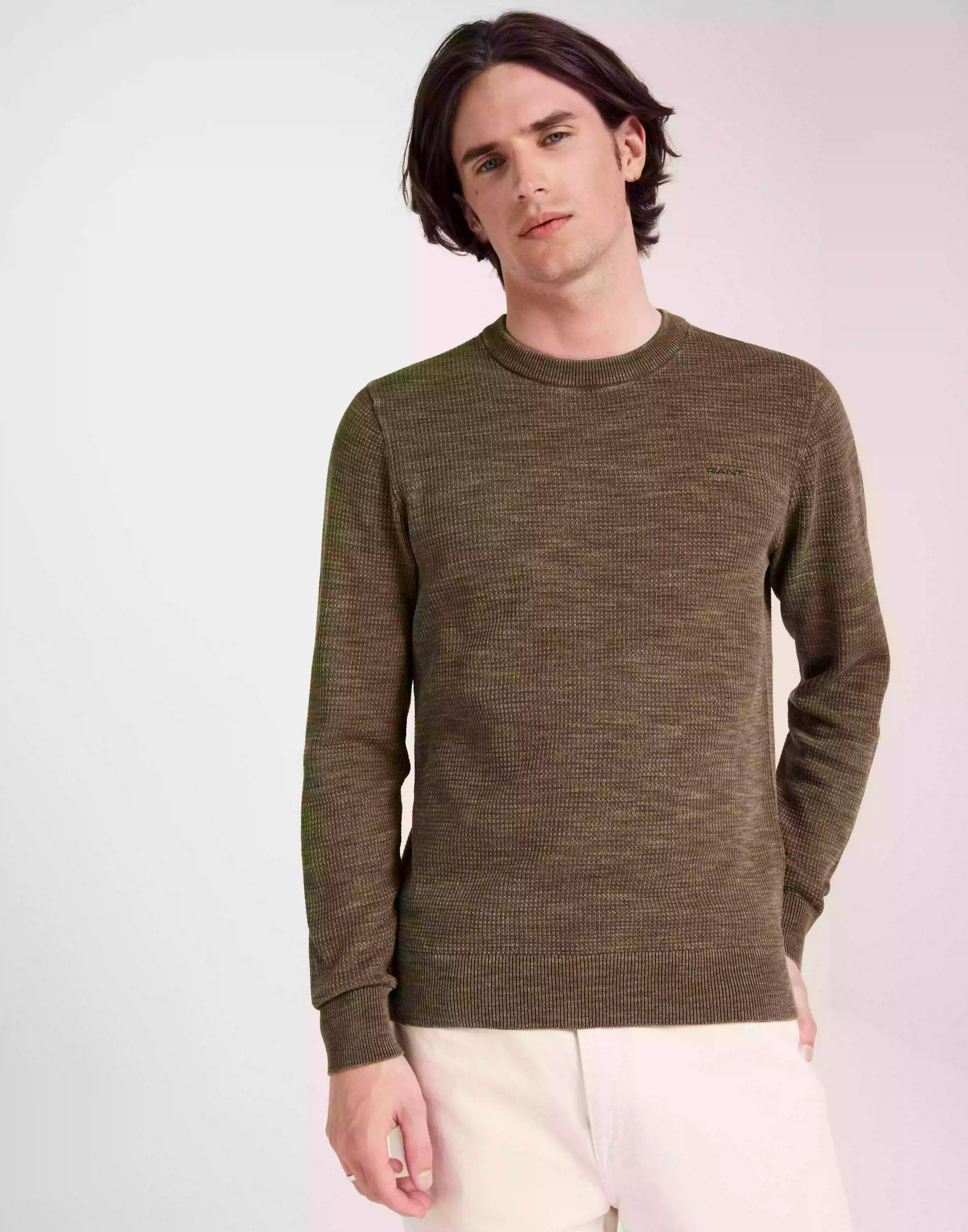 Gant Sunfaded C-Neck Stickade tröjor Juniper Green