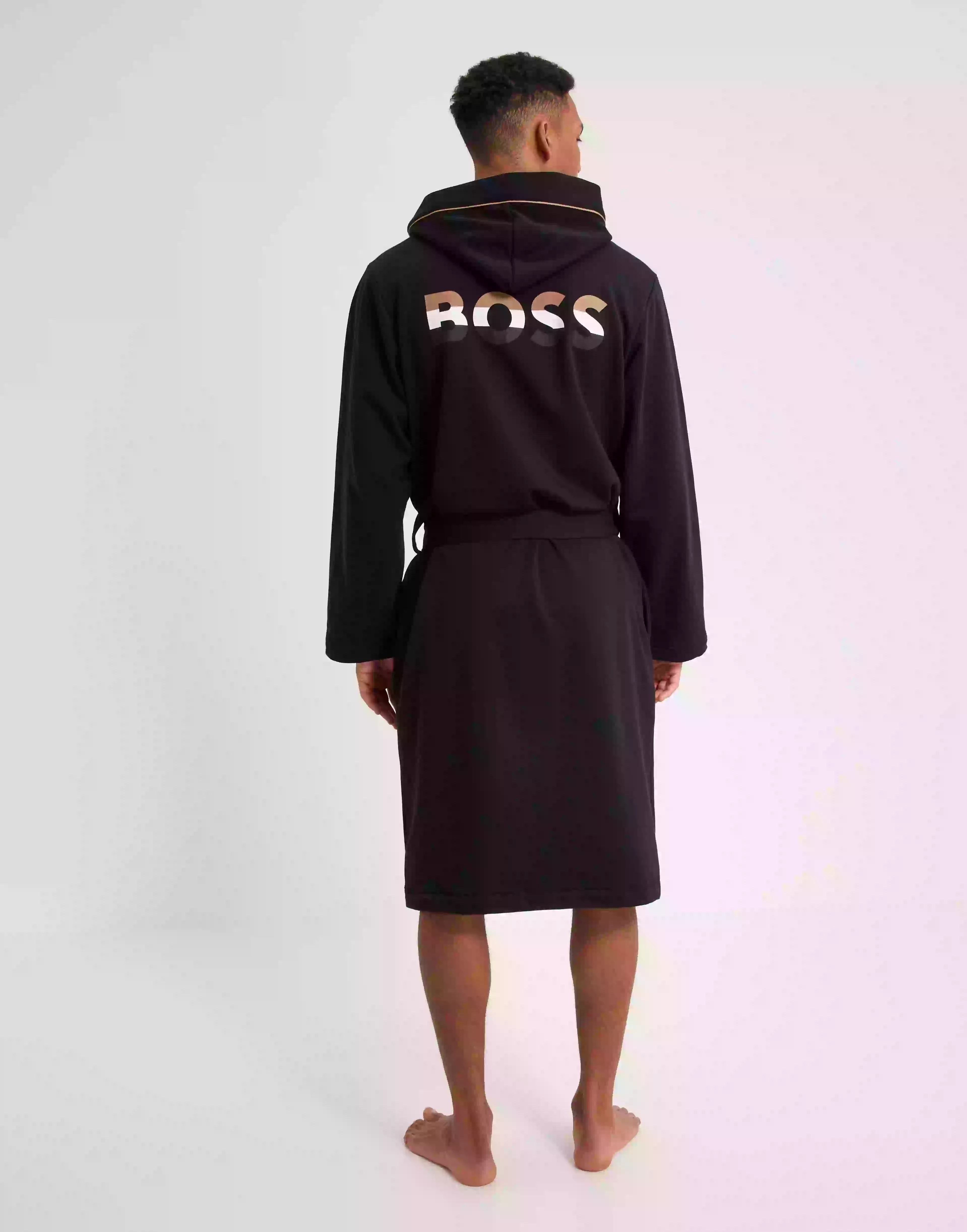 BOSS Iconic Hooded Robe 10249749 01 Morgenkåber Black