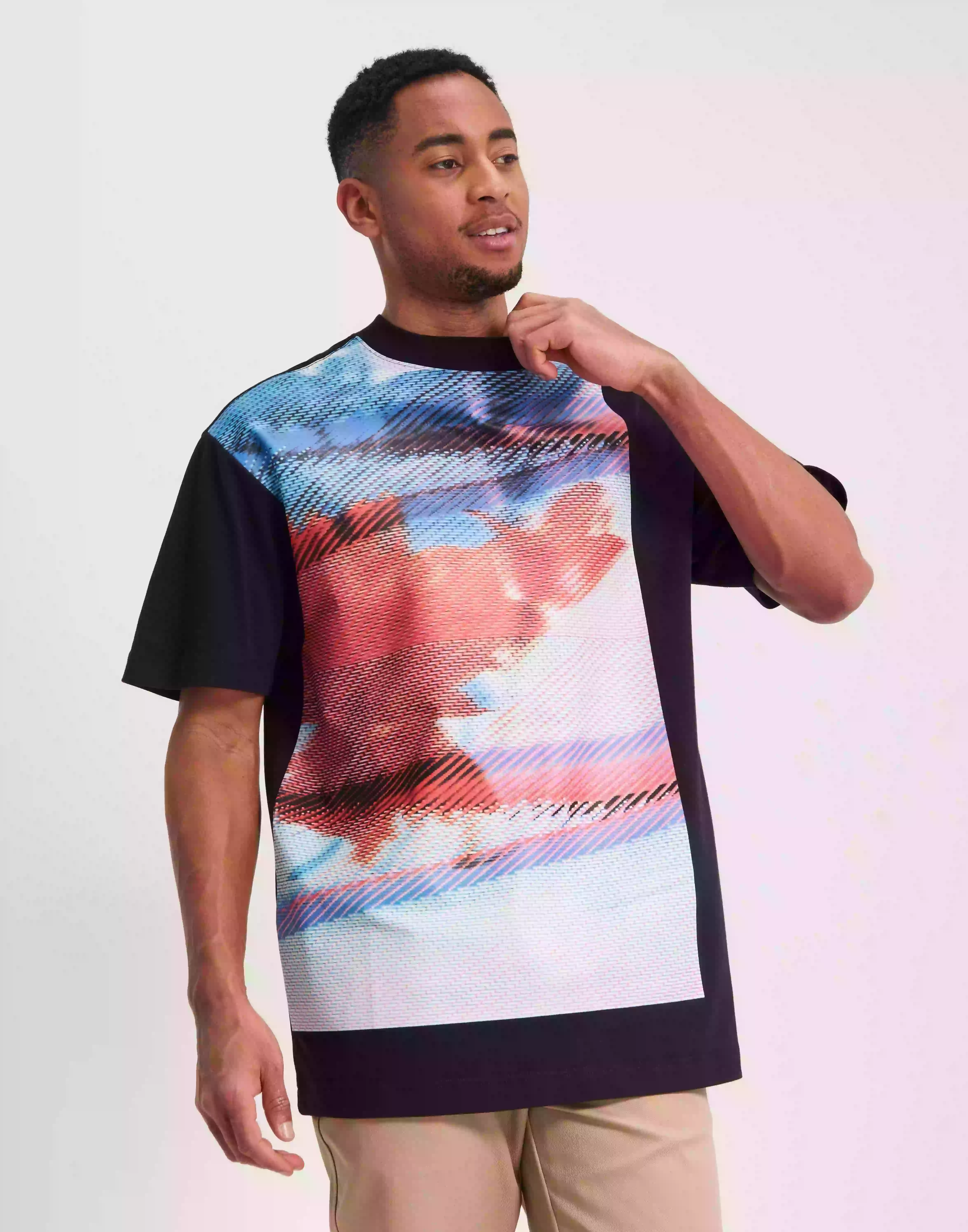 Calvin Klein Jeans Large Motion Floral Graphic Tee T-shirts med tryck Black