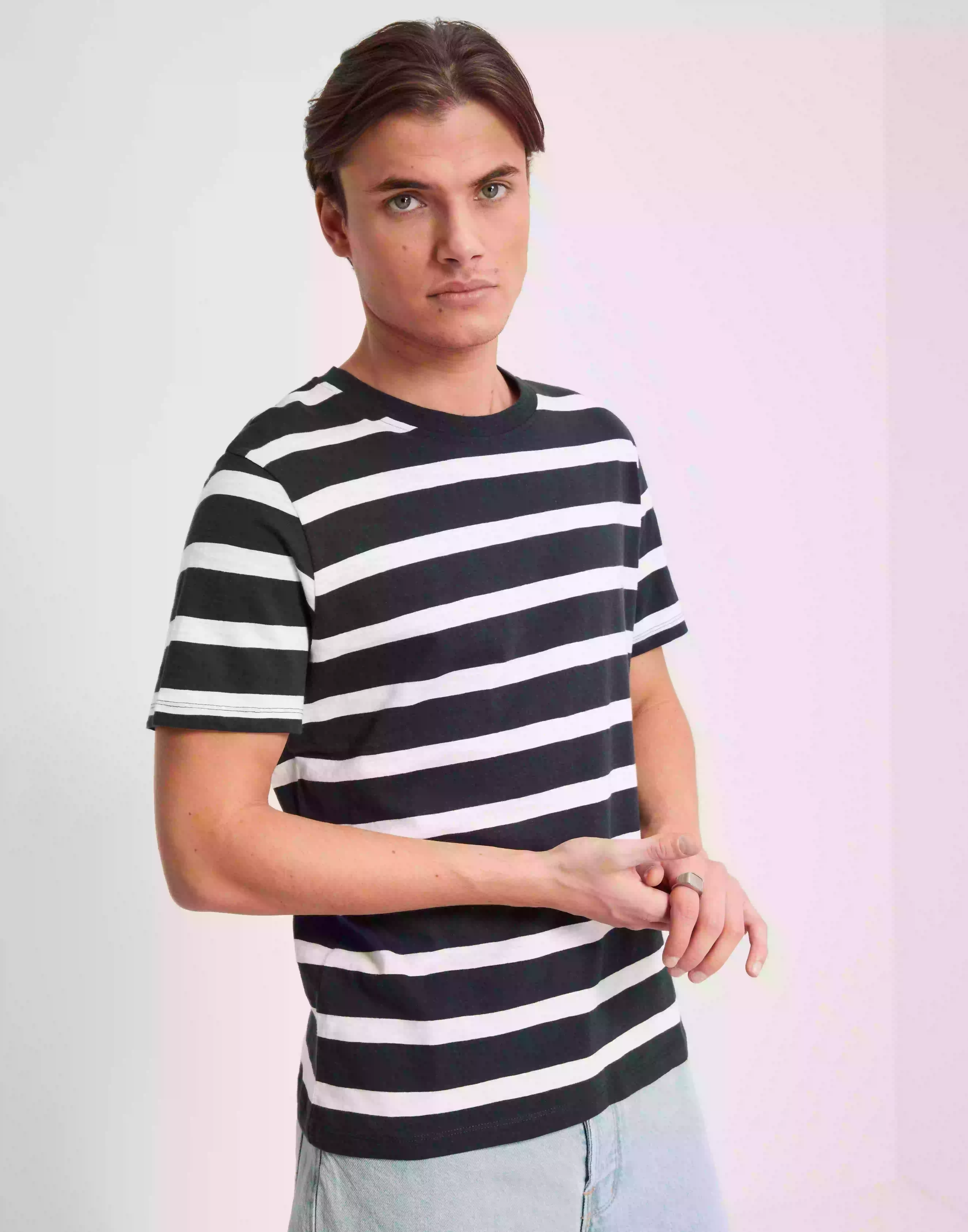 Casual Friday CFThor Y/D slub yarn tee Randiga t-shirts Dark Navy