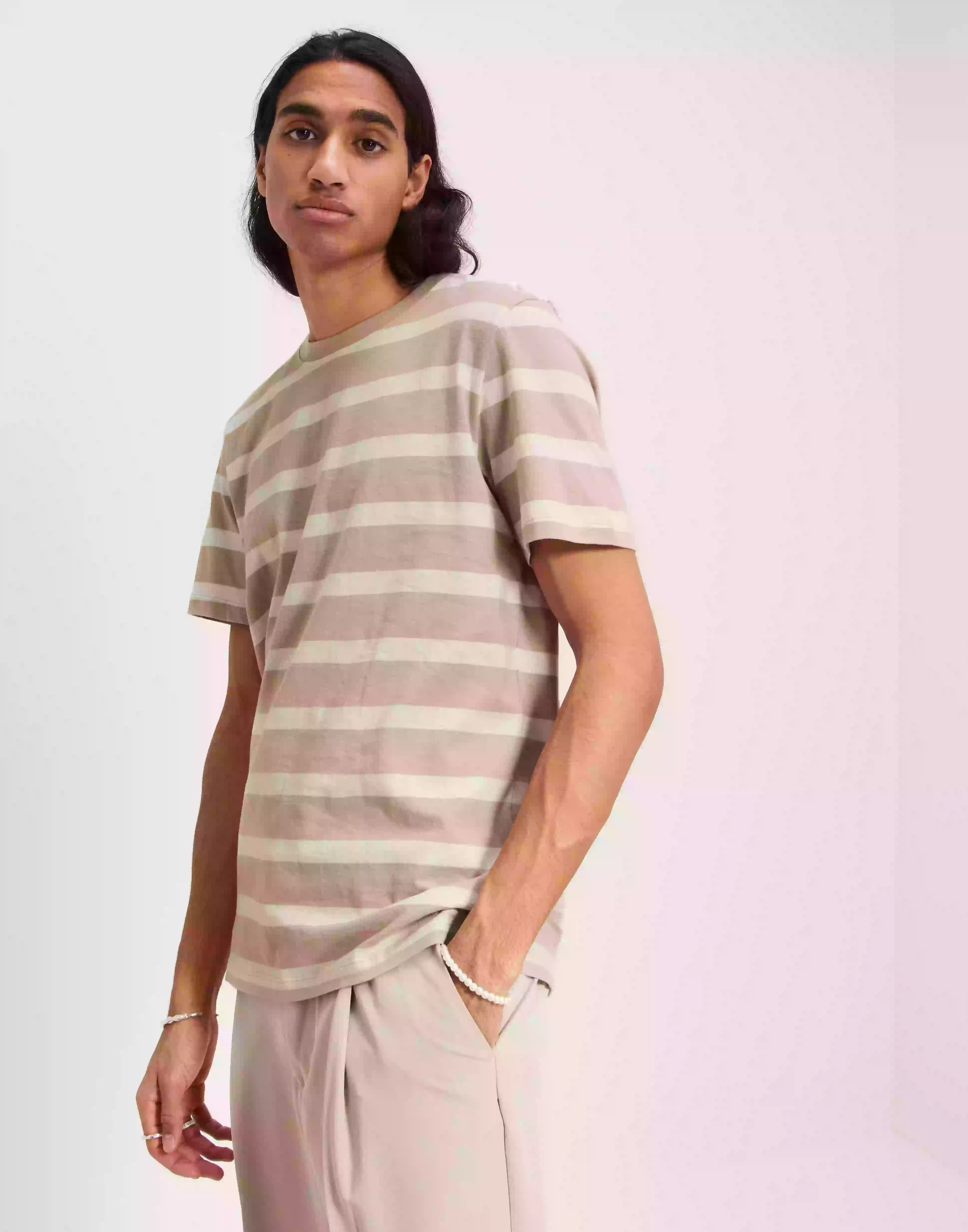 Casual Friday CFThor Y/D slub yarn tee Randiga t-shirts Chateau Gray