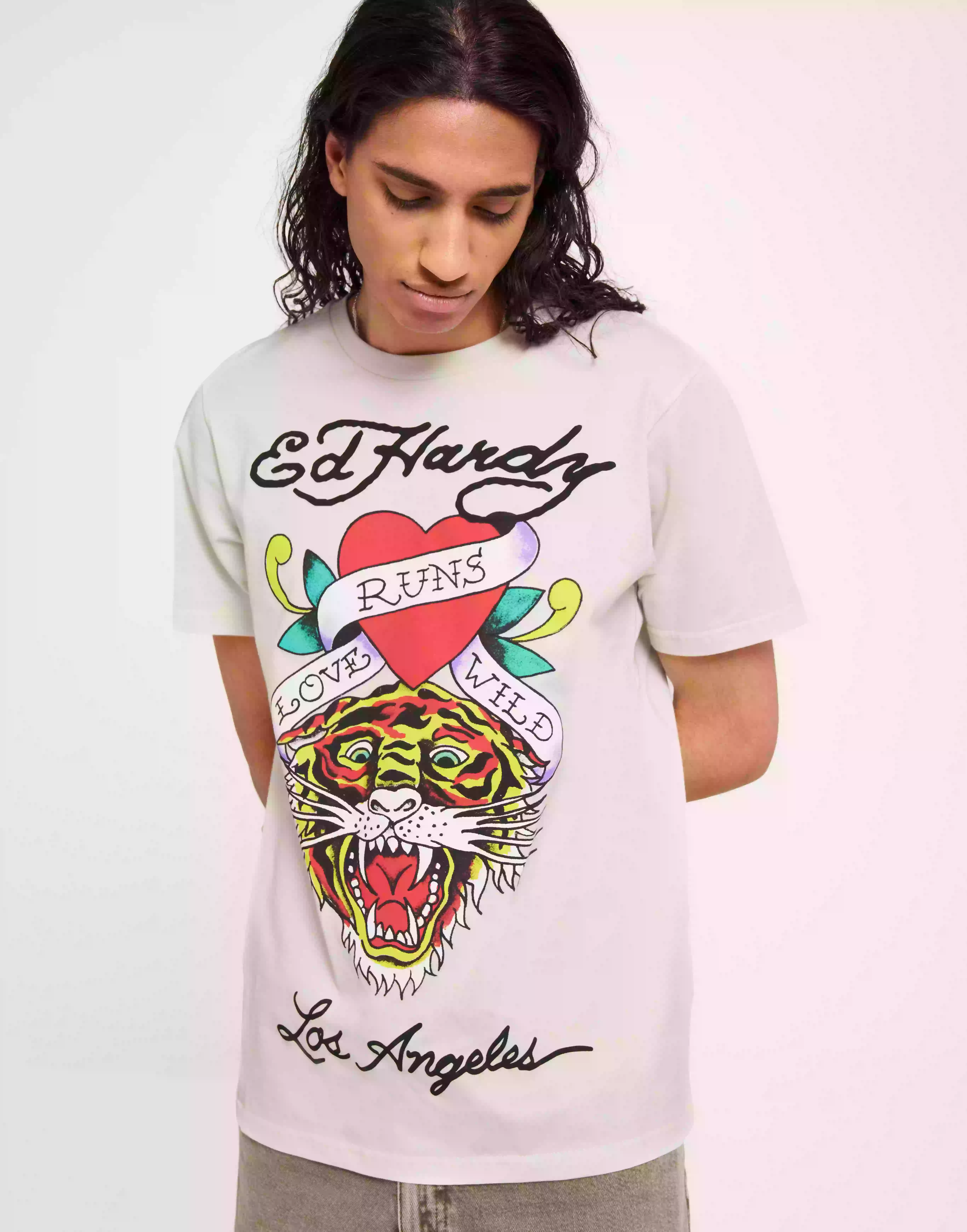 Ed Hardy Wild-Tiger T-Shirt T-shirts med tryck Grey