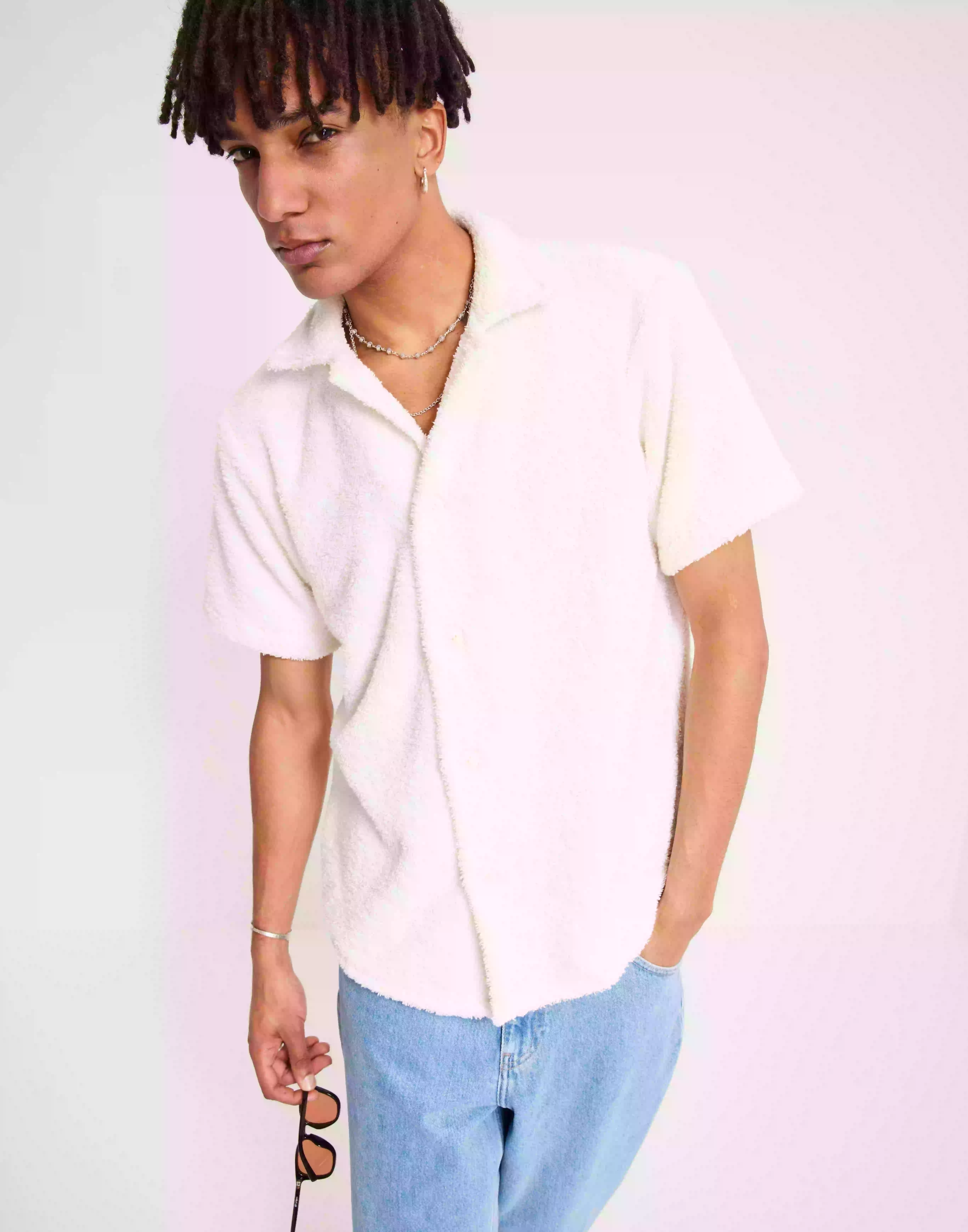 OAS Cuba Ruggy Shirt Kortermede skjorter Offwhite