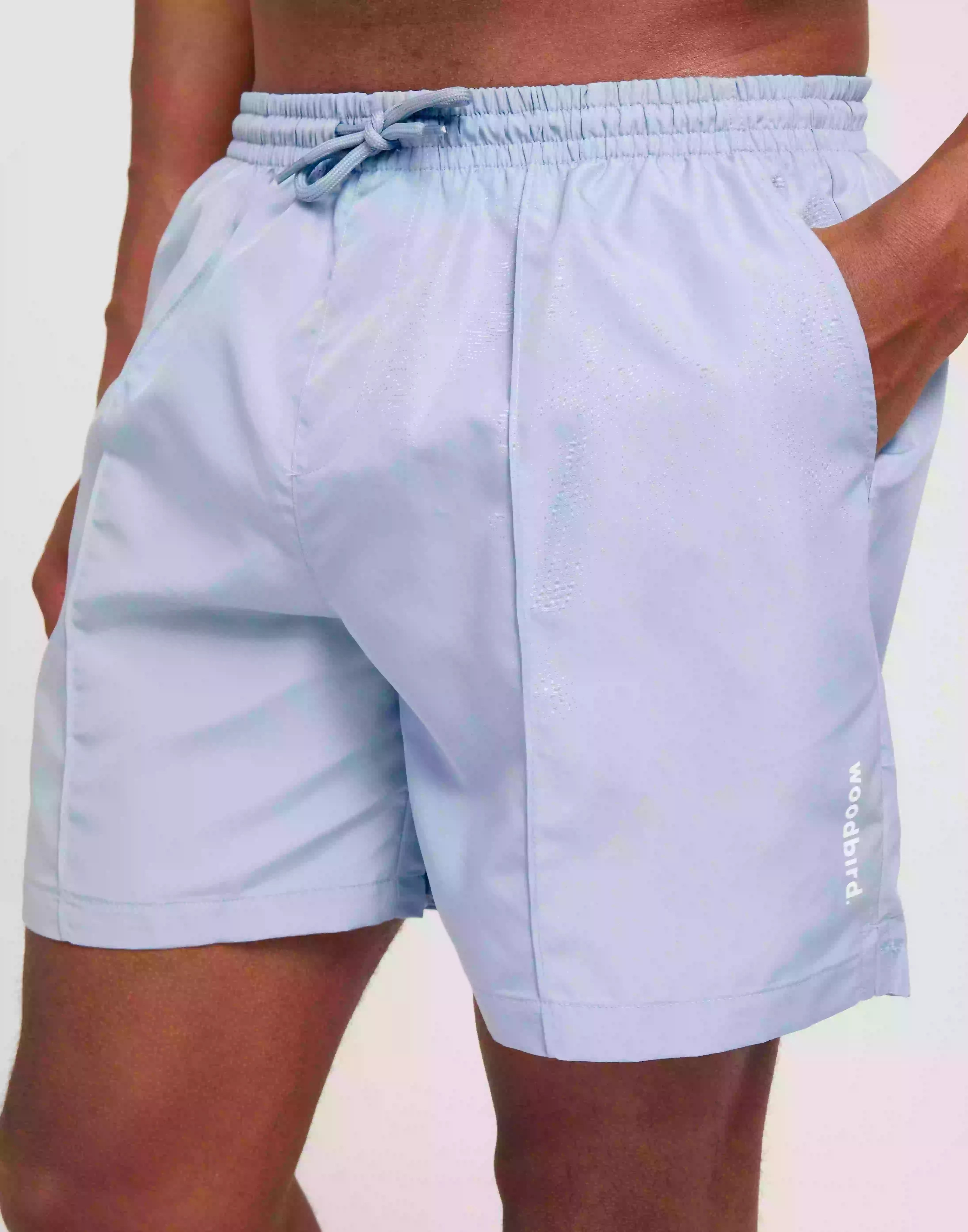 Woodbird Bommy Swim Shorts Badbyxor Light Blue