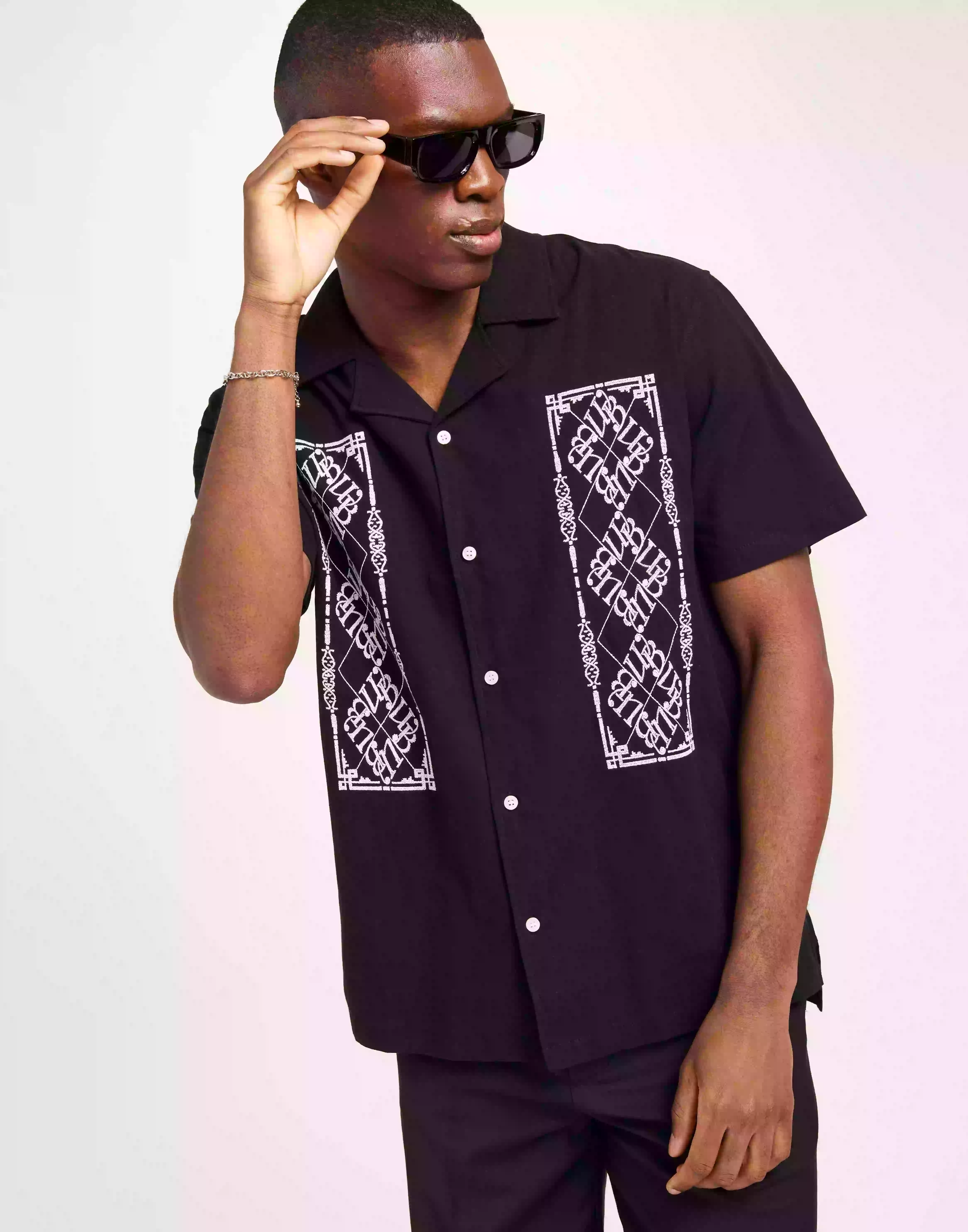 Woodbird Sunny Tales Shirt Kortärmade skjortor Black