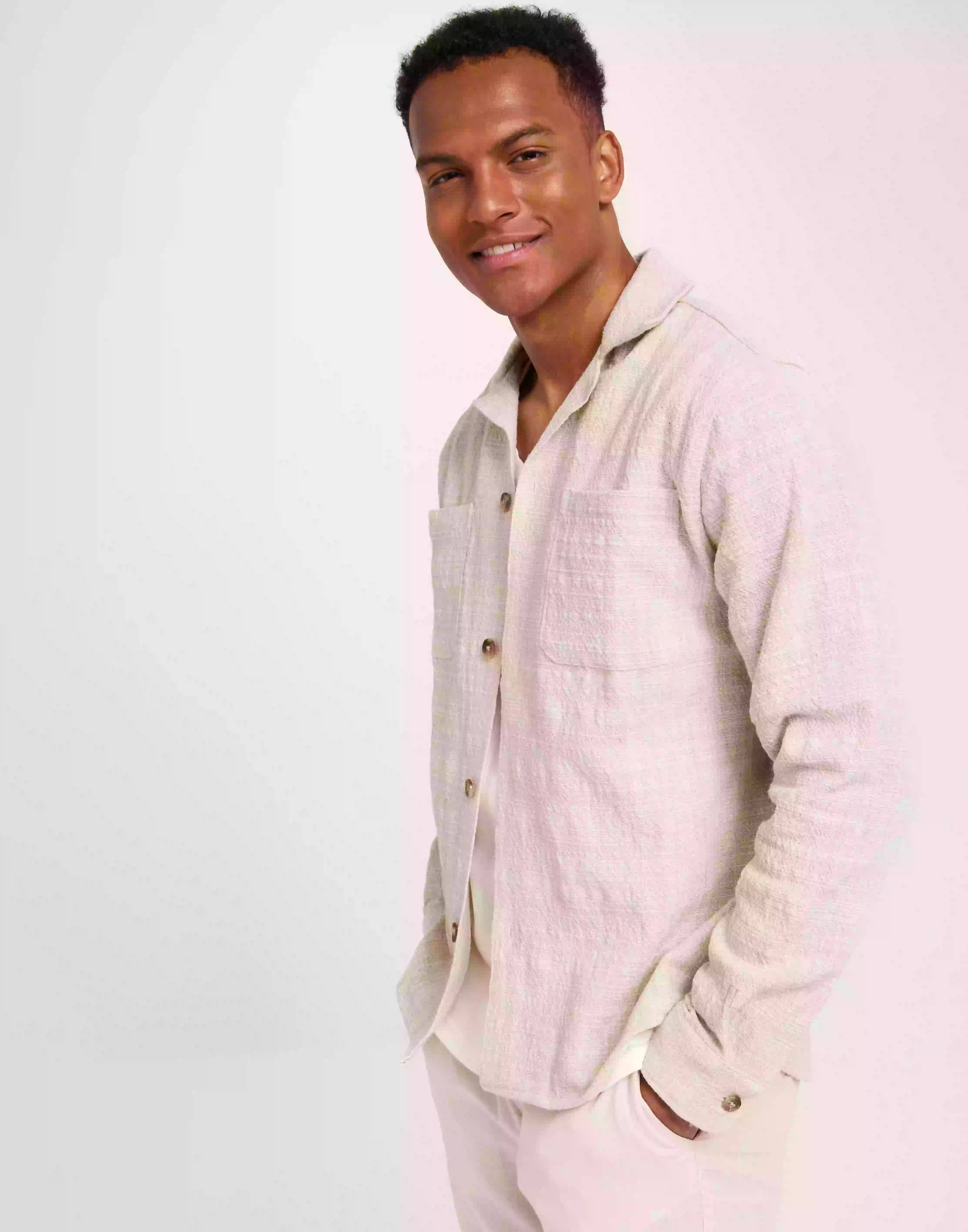 Les Deux Isaac Linen Overshirt Overshirts Ivory