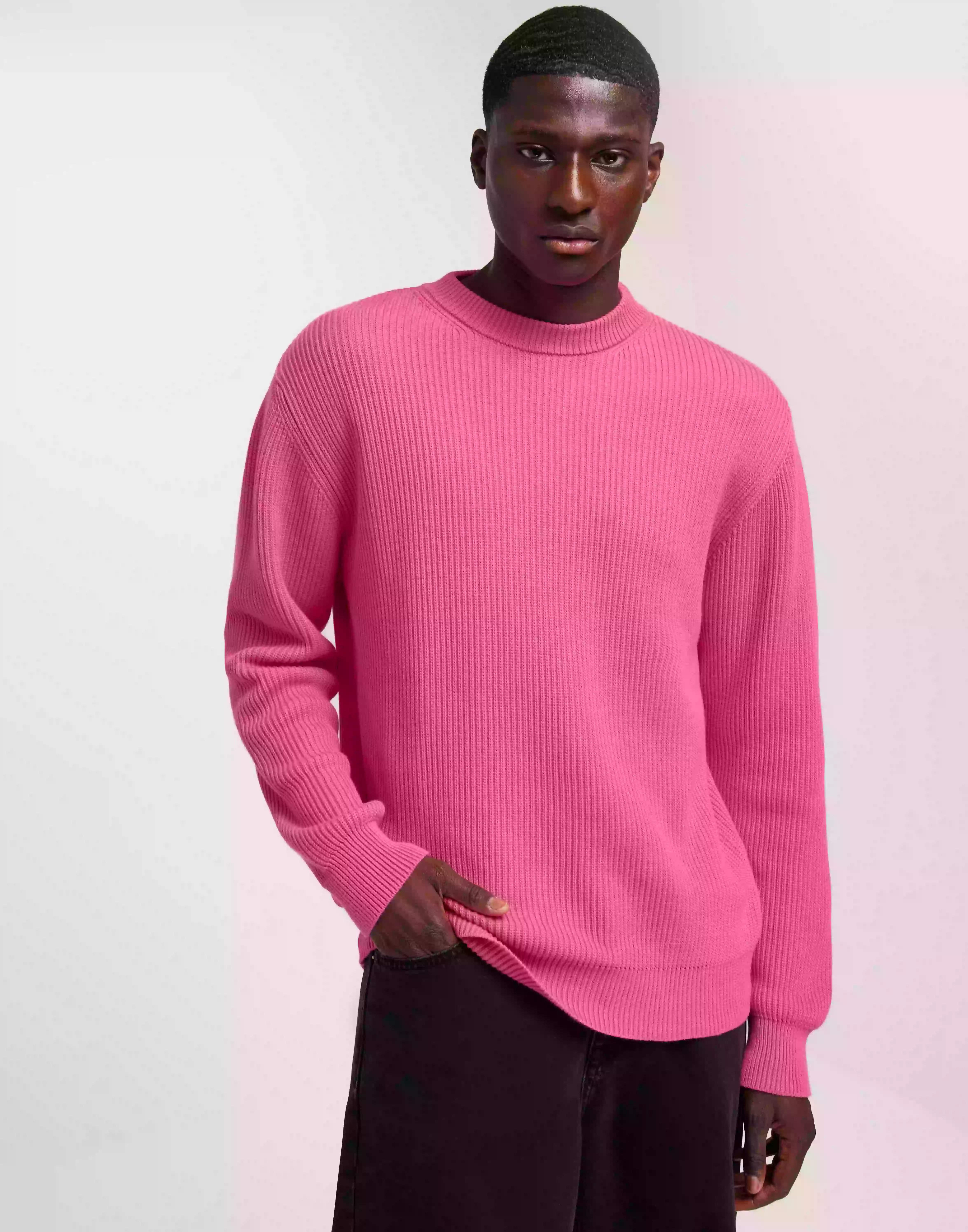 GARMENT PROJECT Round Neck Knit Strikkegensere Pink