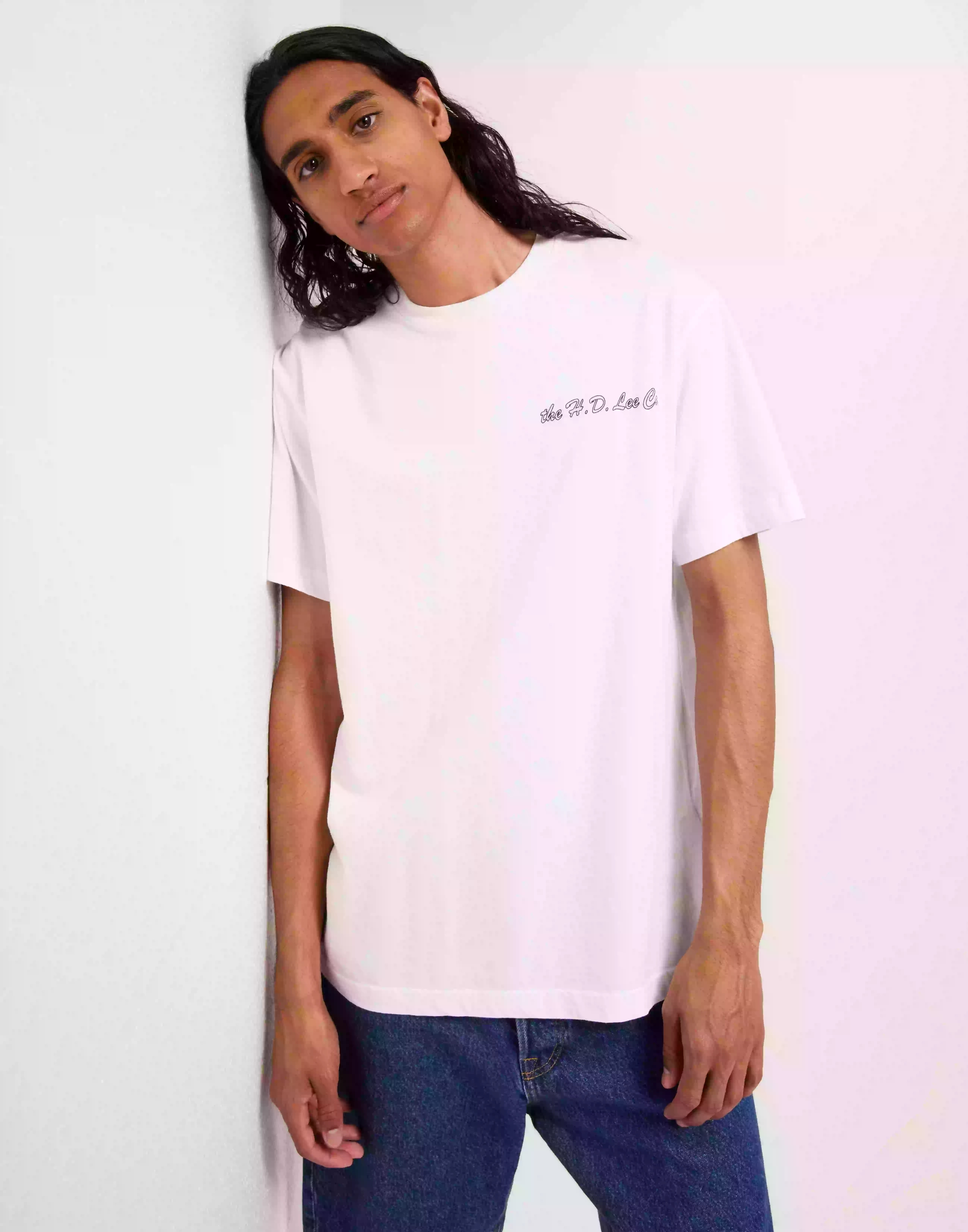 Lee Jeans 90S Relaxed Graphic Tee T-shirts med tryck Bright White