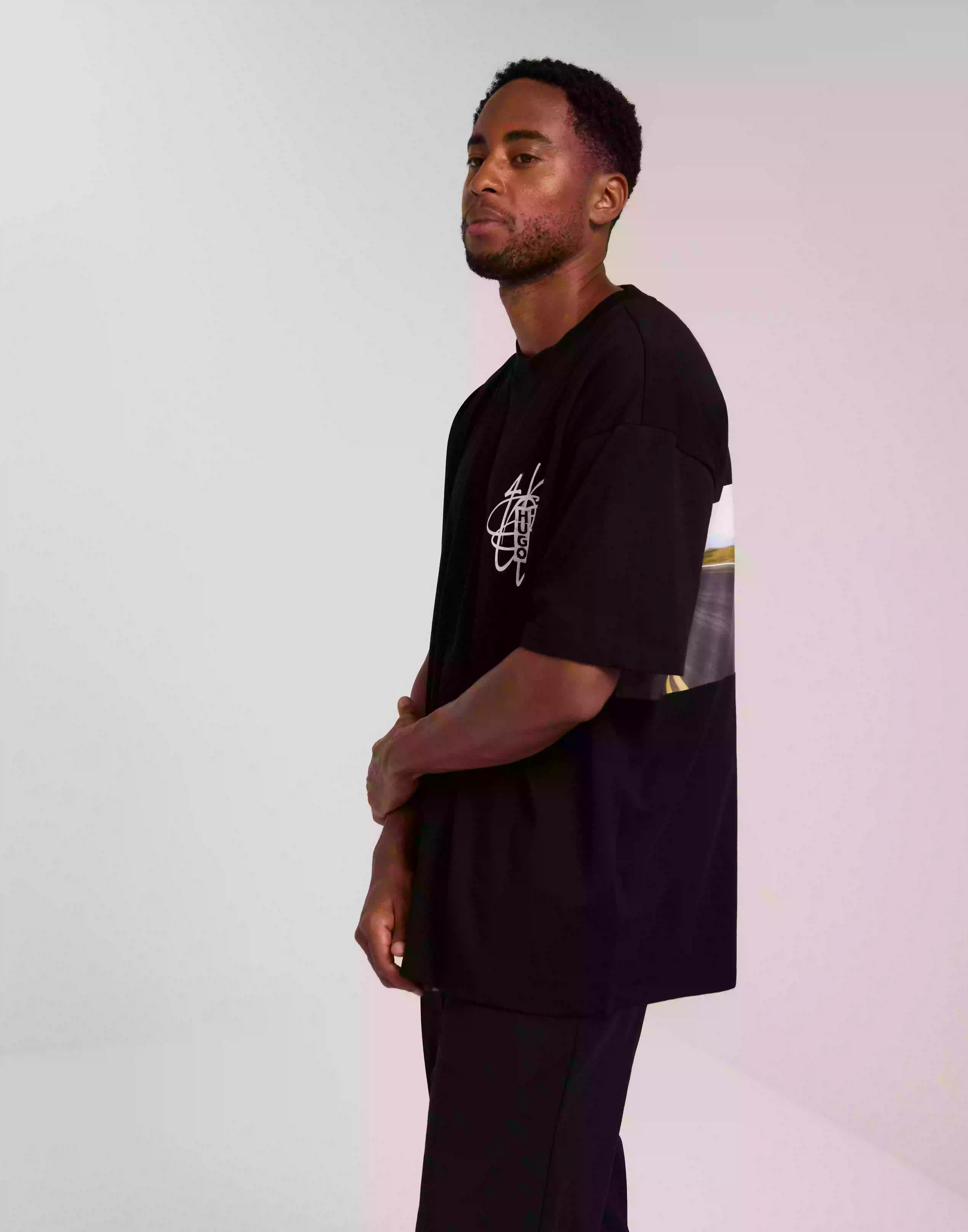 HUGO Denevada 10248326 01 Oversized t-shirts Black