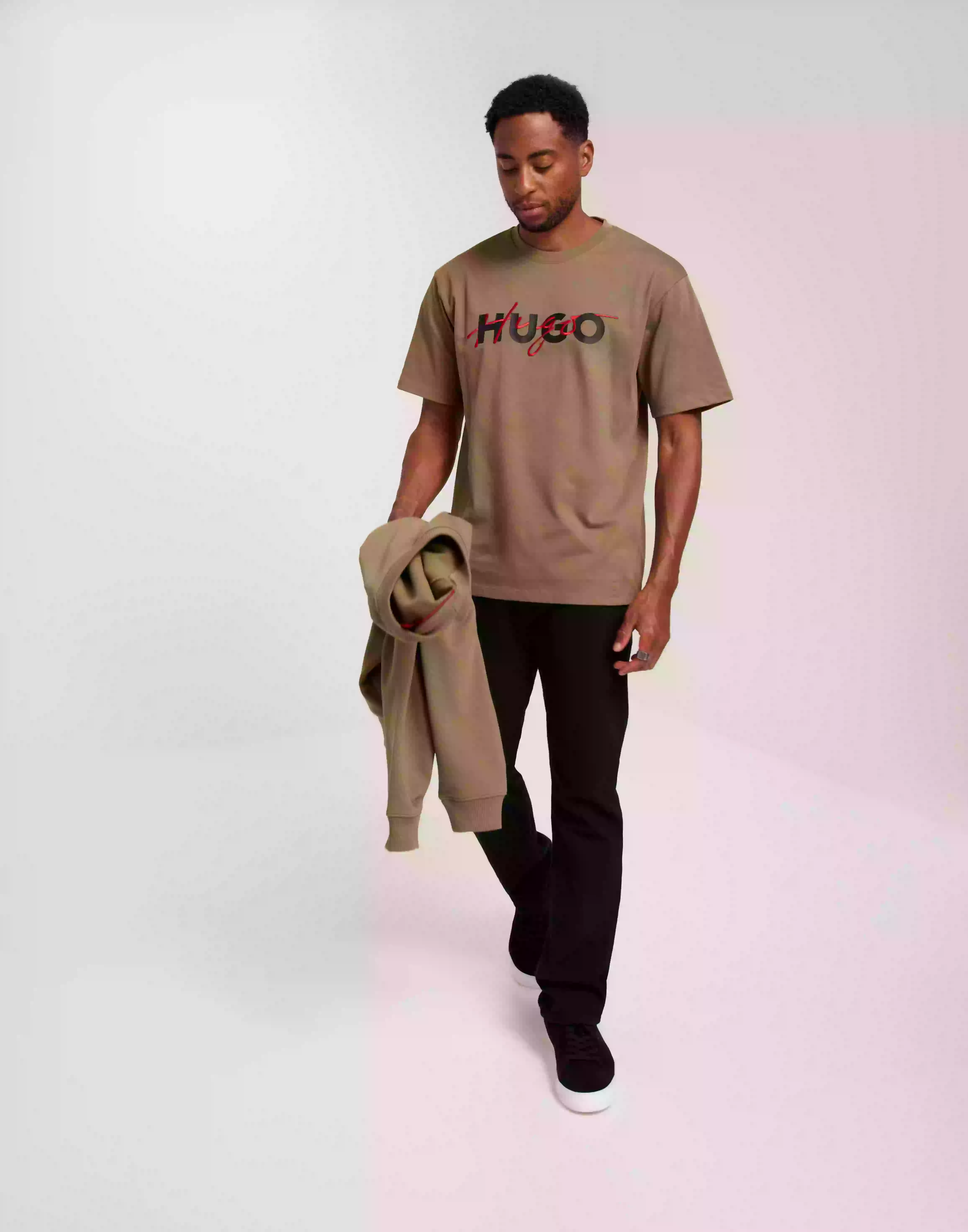 HUGO Dakaishi 10248326 01 T-skjorte med trykk Open Brown