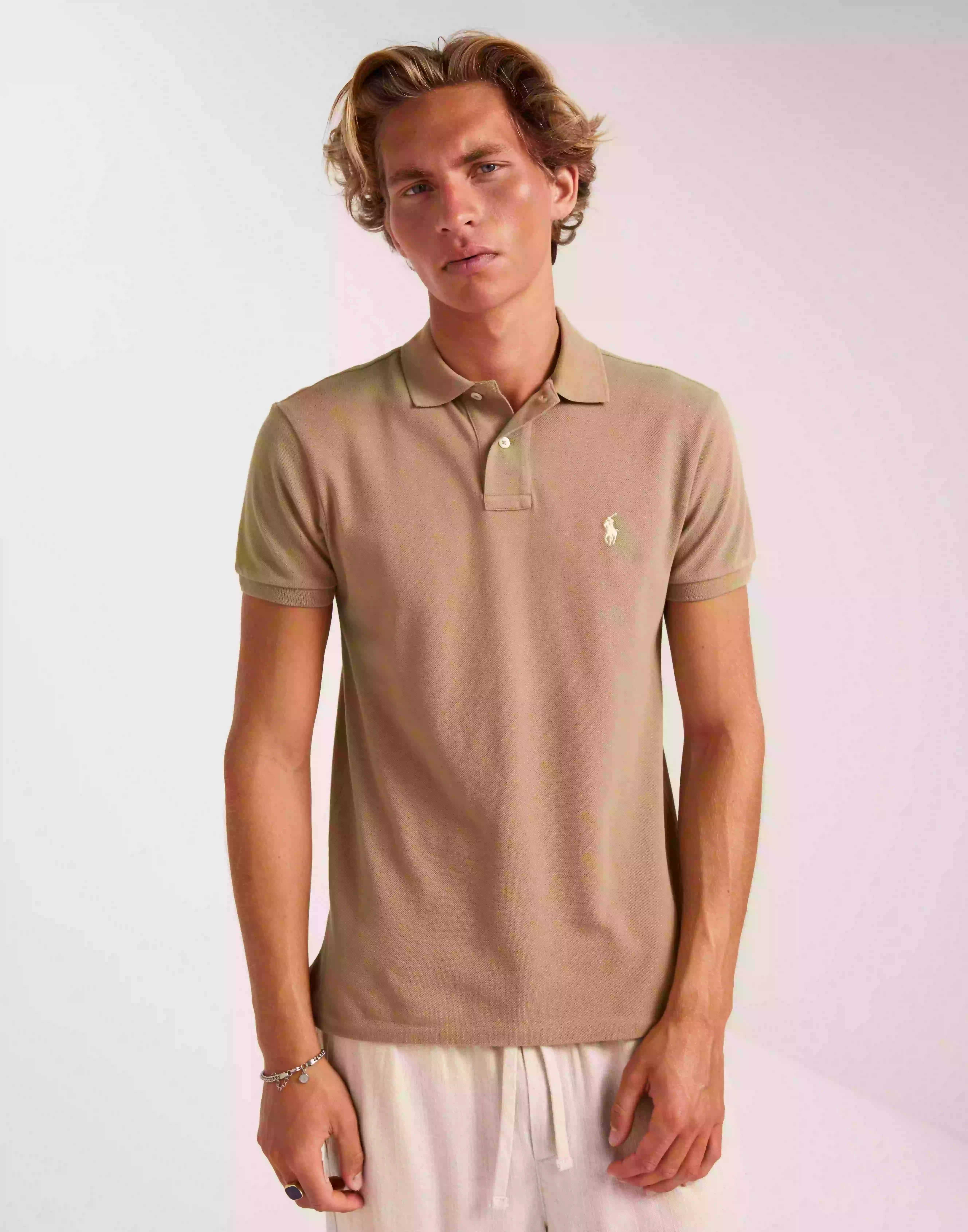 Polo Ralph Lauren Short Sleeve-Knit Kortärmad piké Medium Beige