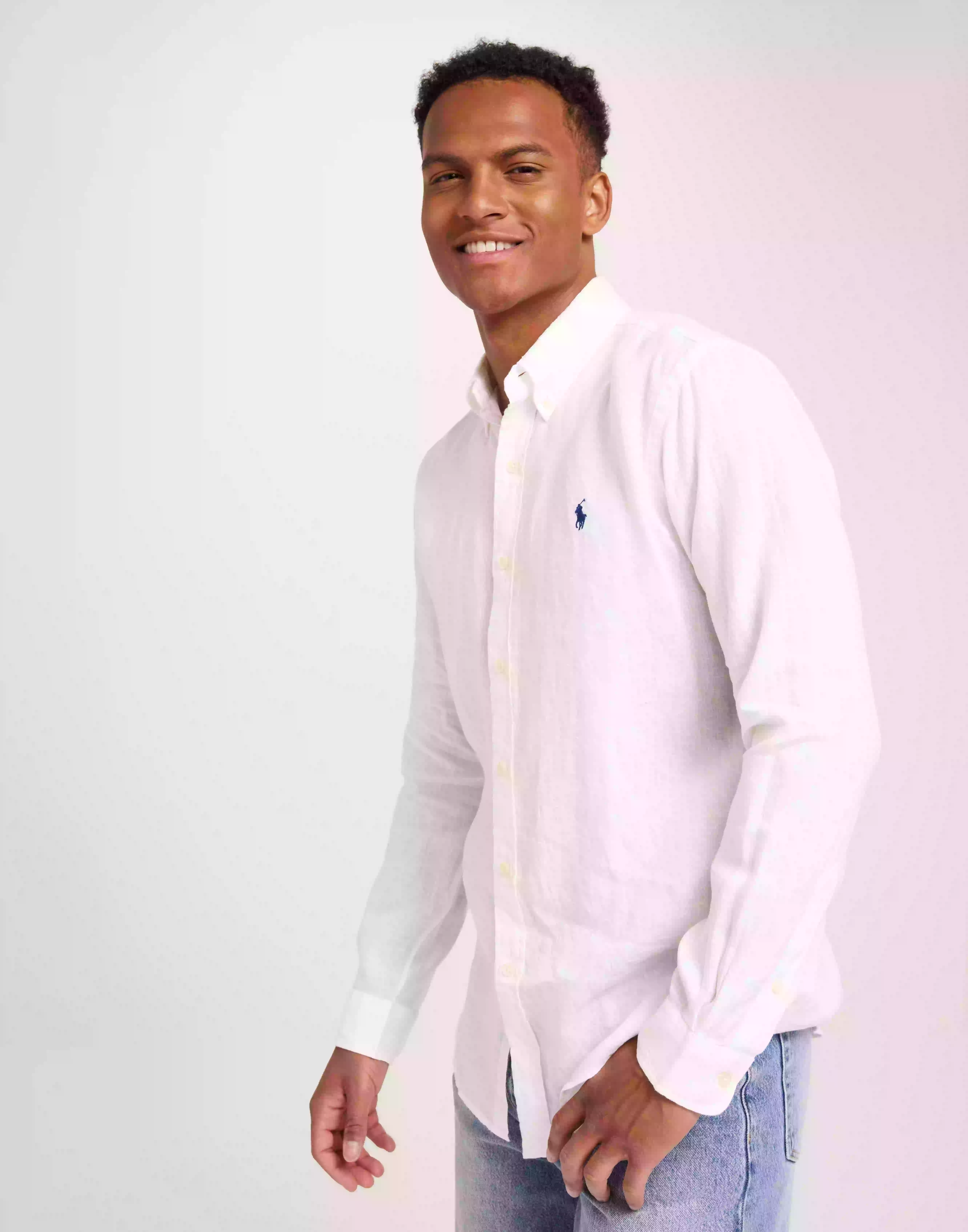 Polo Ralph Lauren Long Sleeve-Sport Shirt Linneskjortor White