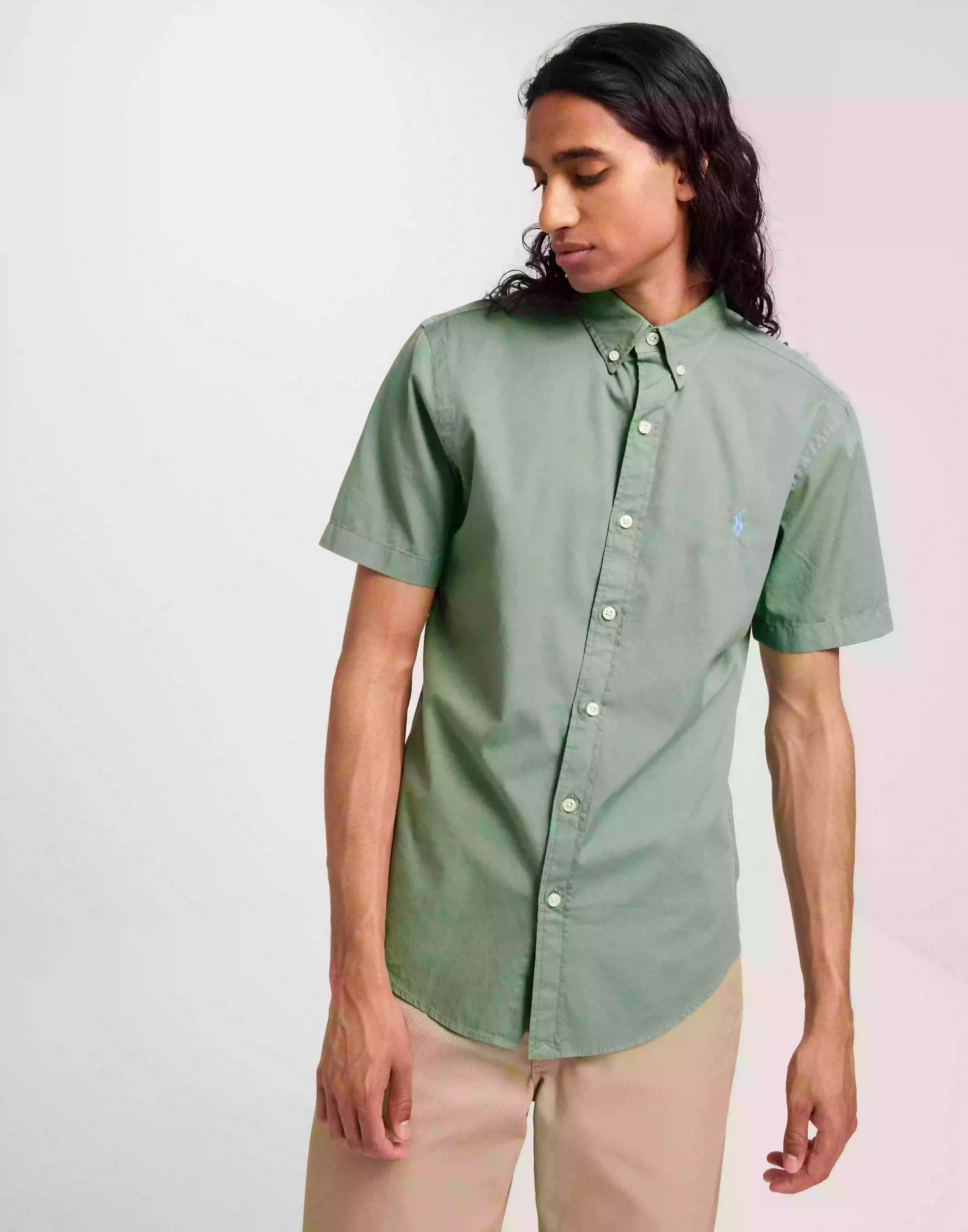 Polo Ralph Lauren Short Sleeve-Sport Shirt Kortärmade skjortor Turquoise Aqua