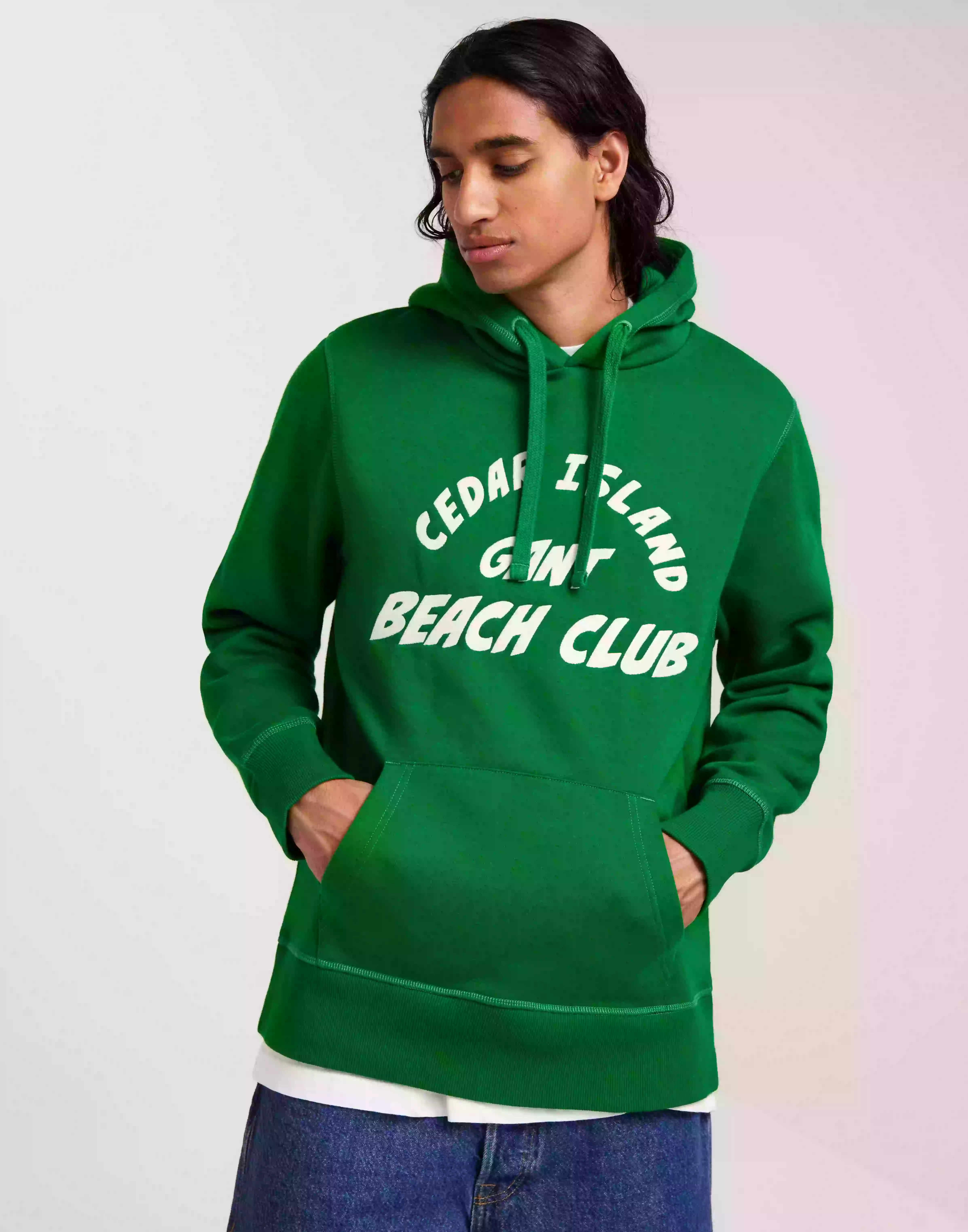 Gant Cedar Graphic Hoodie Hoodies Green