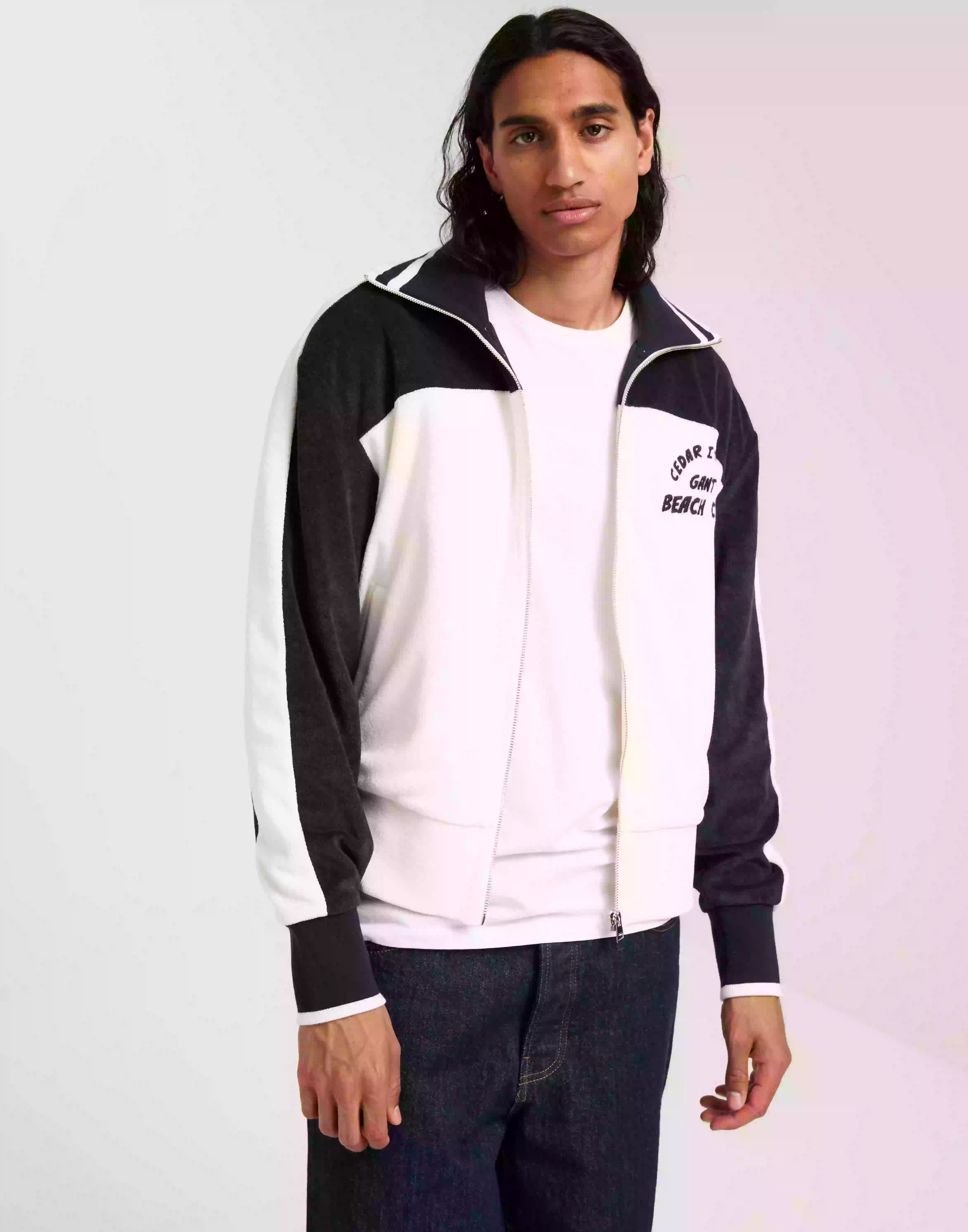 Gant Fullzip Terry Jacket Tröjor med dragkedja Eggshell