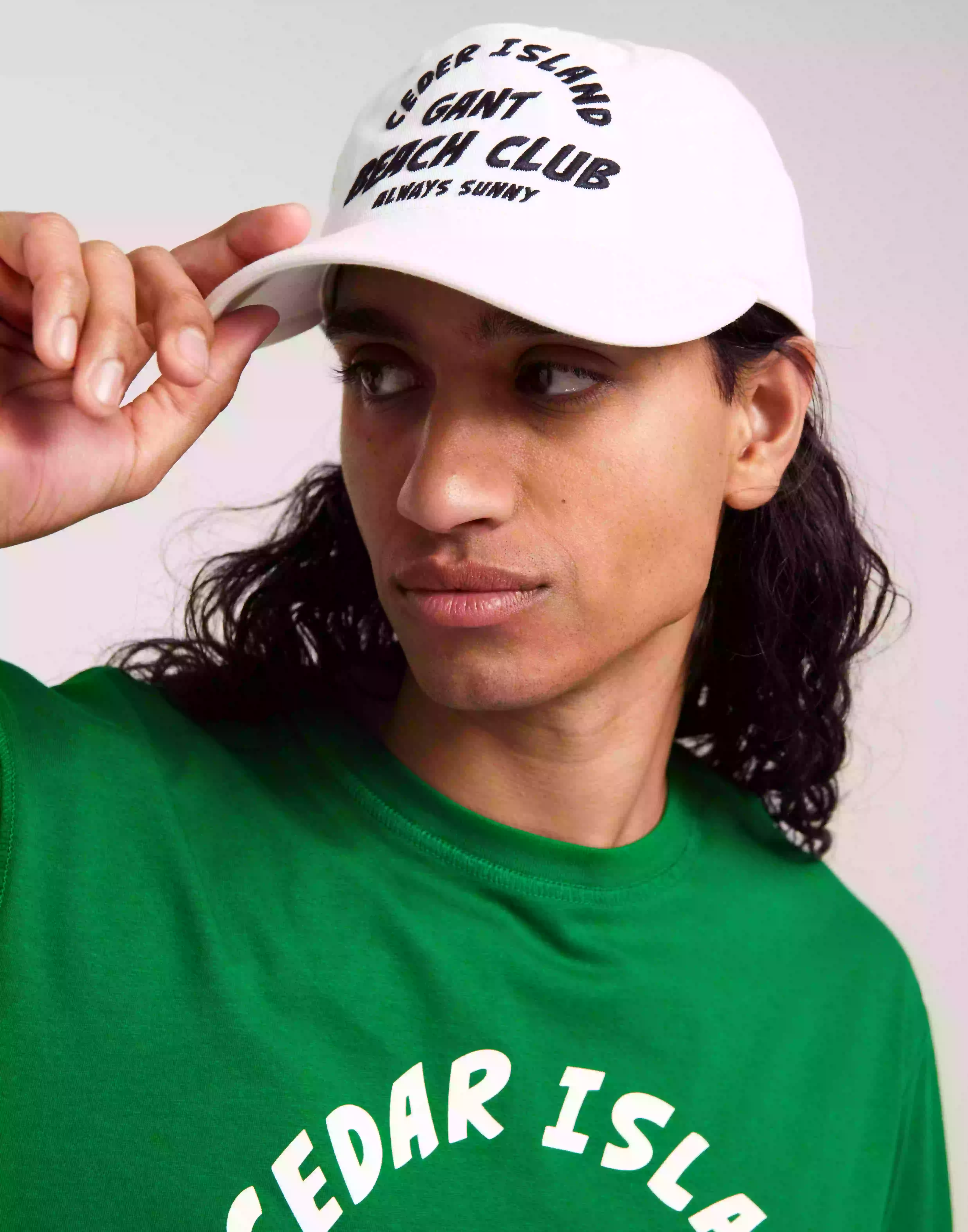 Gant Graphic Cotton Twill Cap Märkeskepsar Eggshell