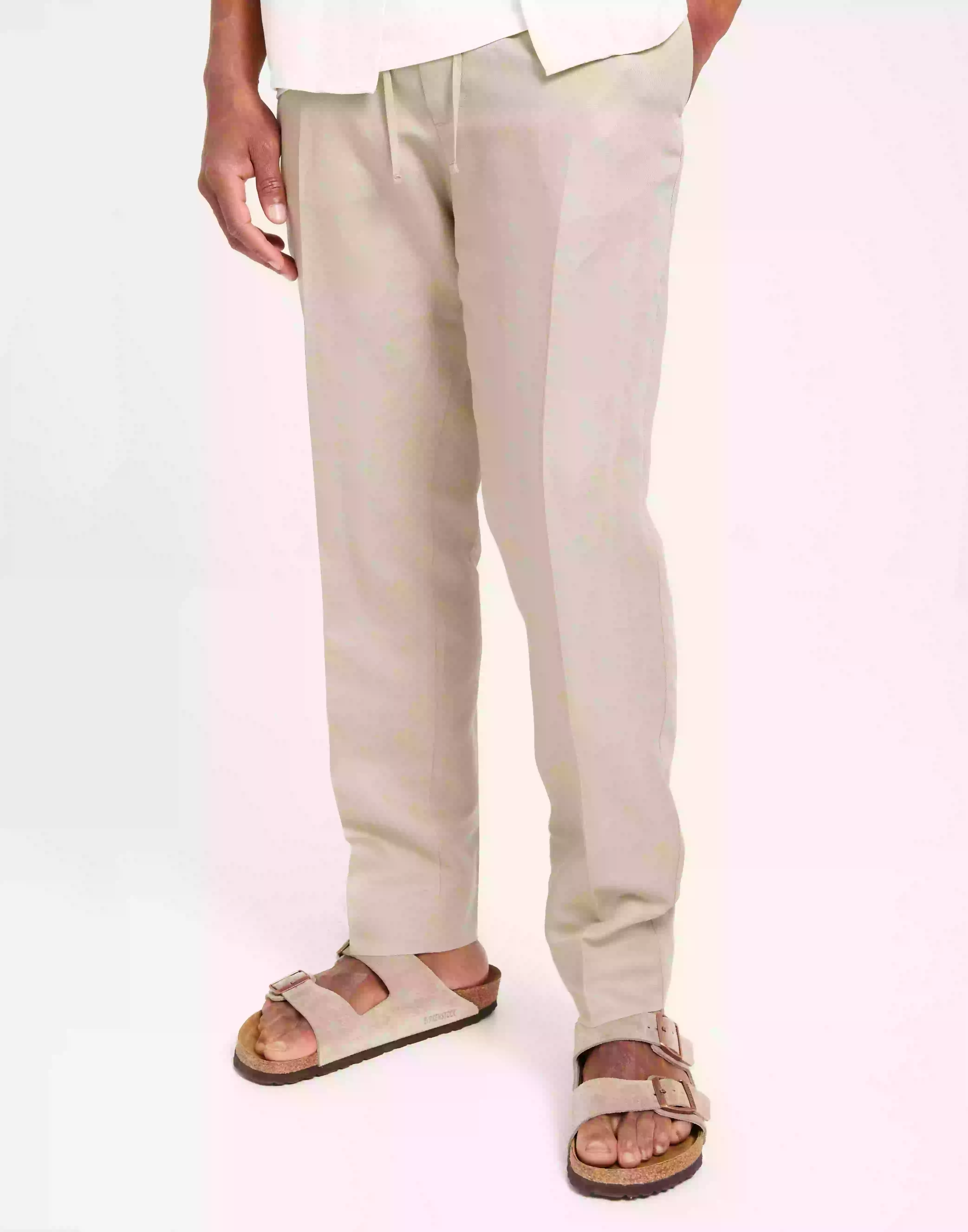 J Lindeberg Baron Tencel Linen Pants Linnebyxor Beige