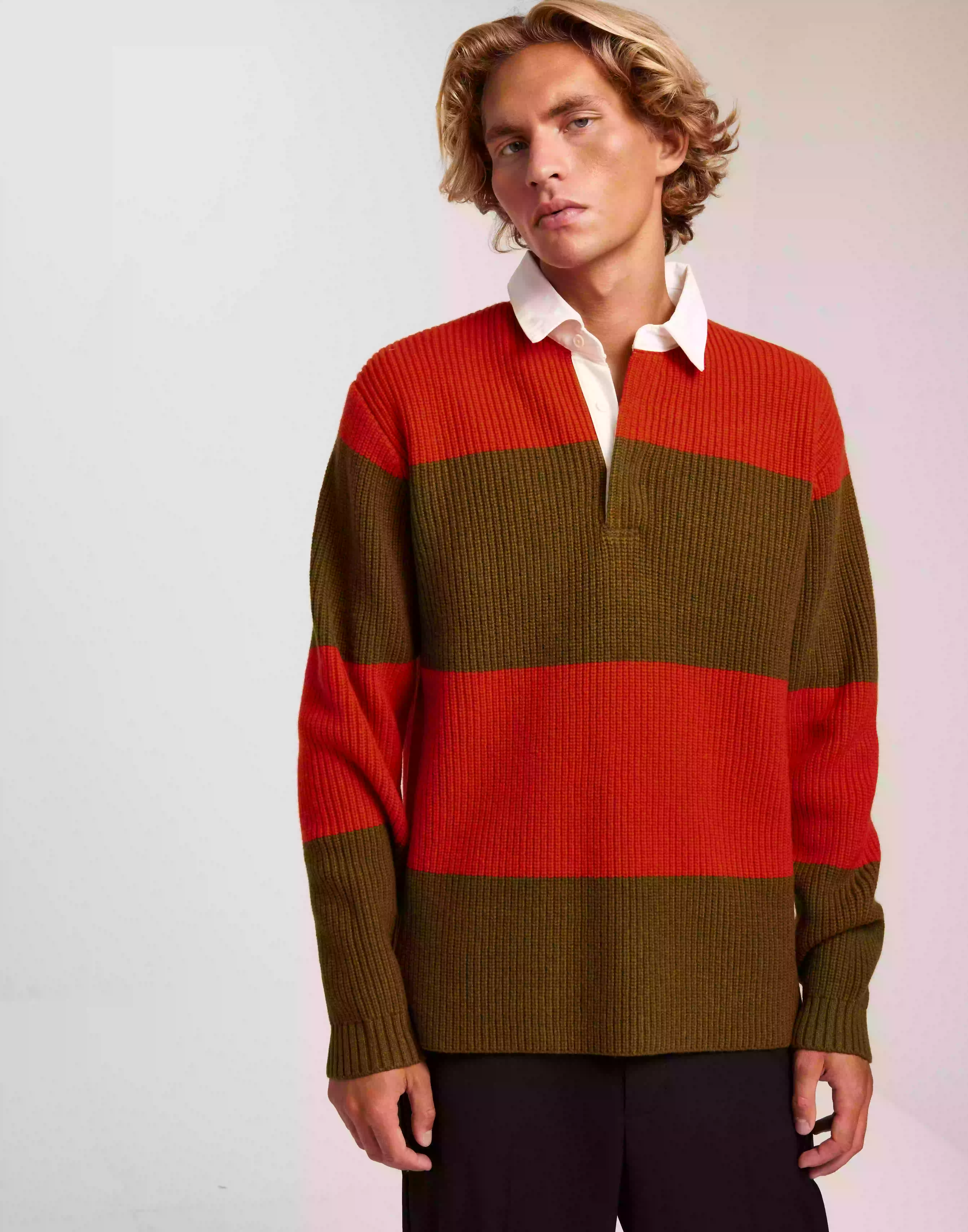 J Lindeberg Larkspur Rugby Knit Strikkegensere Butternut