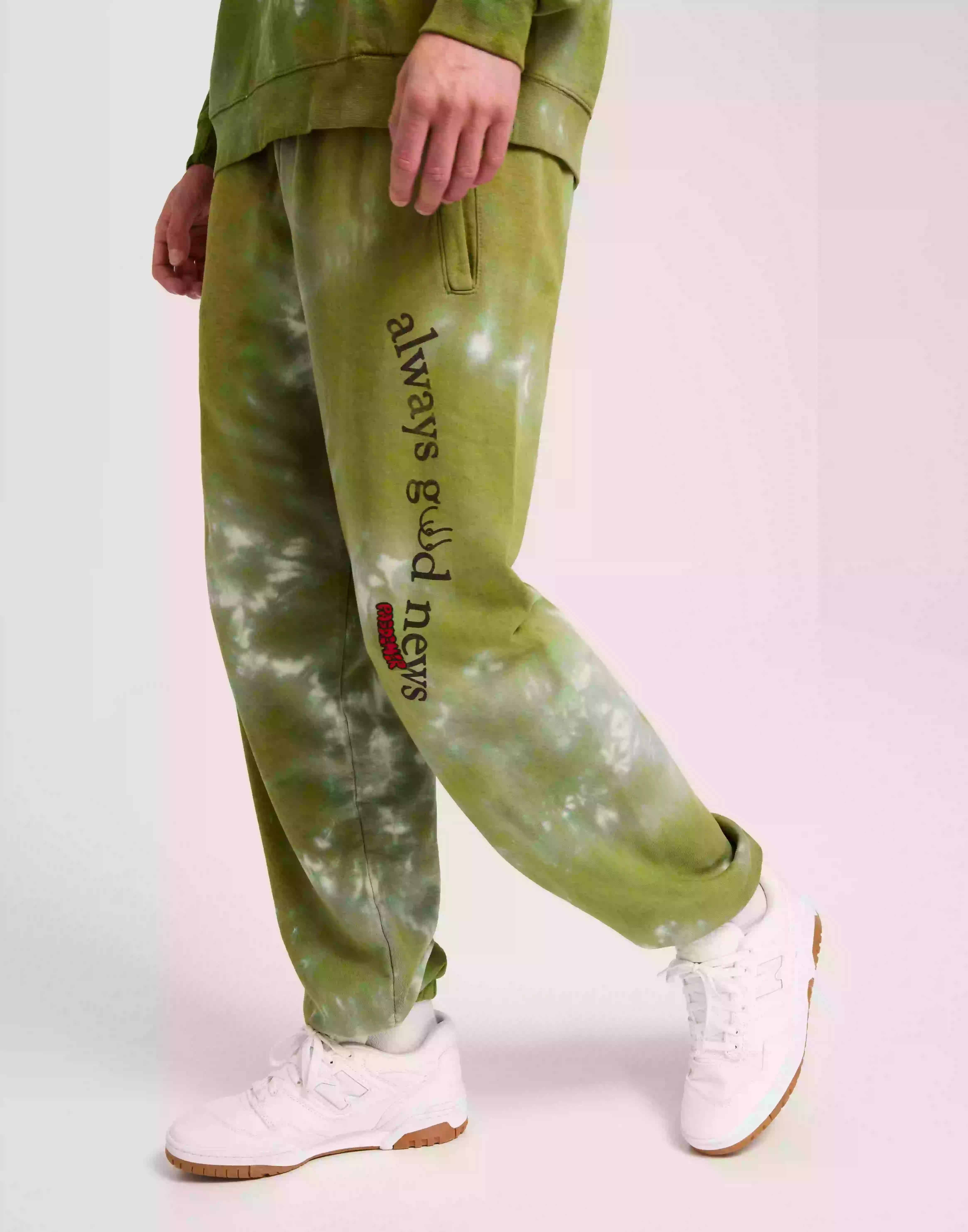 Pas De Mer Always Good News Pants Mjukisbyxor Light Green