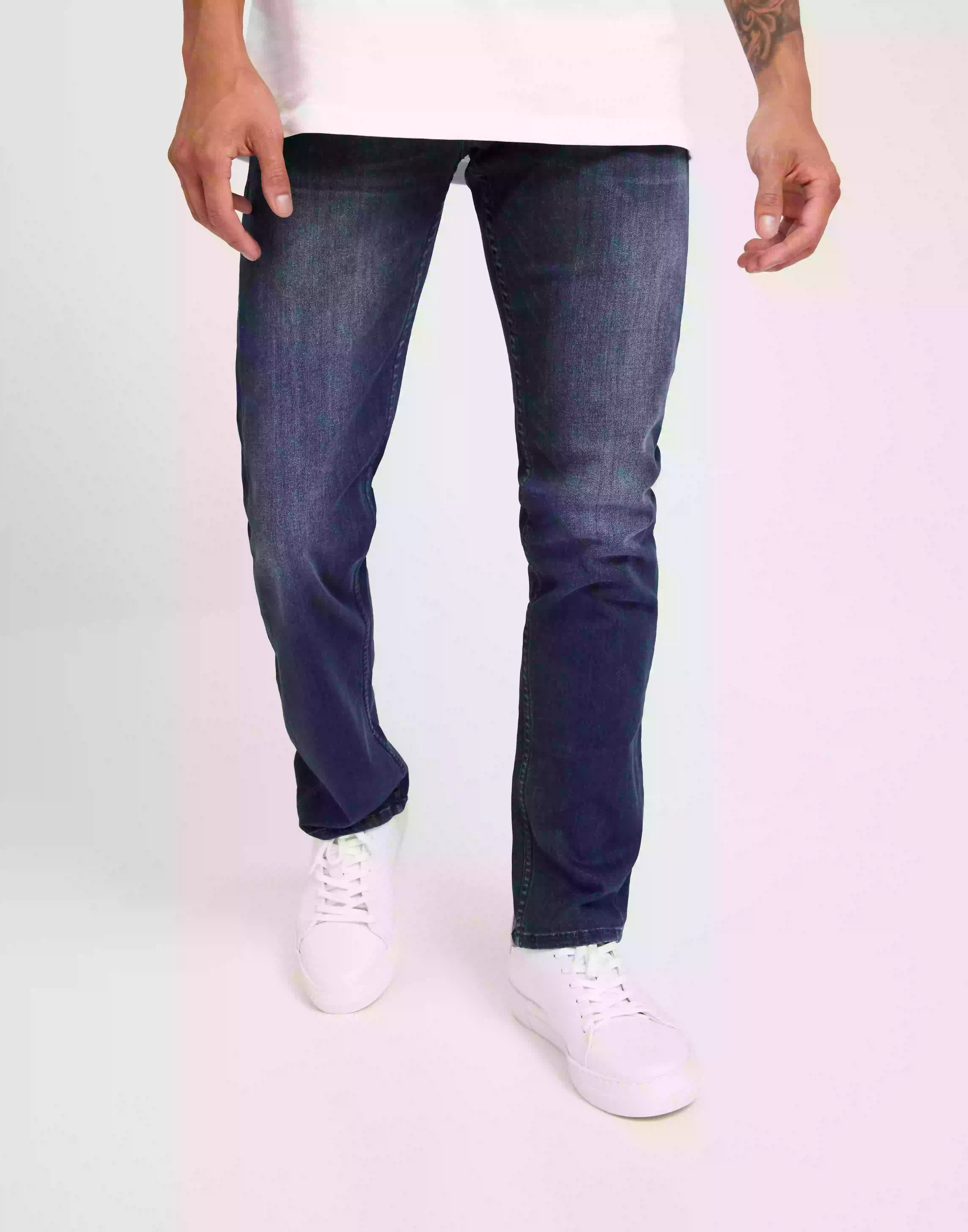 Replay GROVER Trousers Straight jeans Medium Blue
