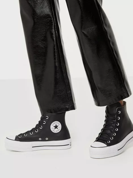 Converse Chuck Taylor All Star Platform High Leather In Black