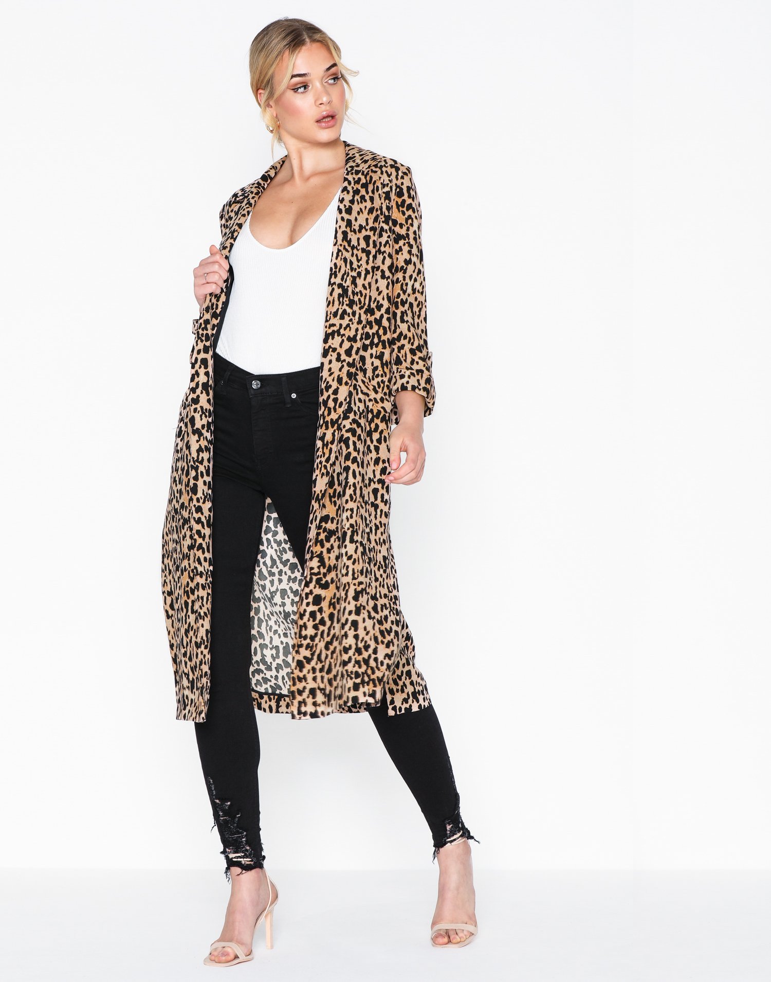 river island leopard coat