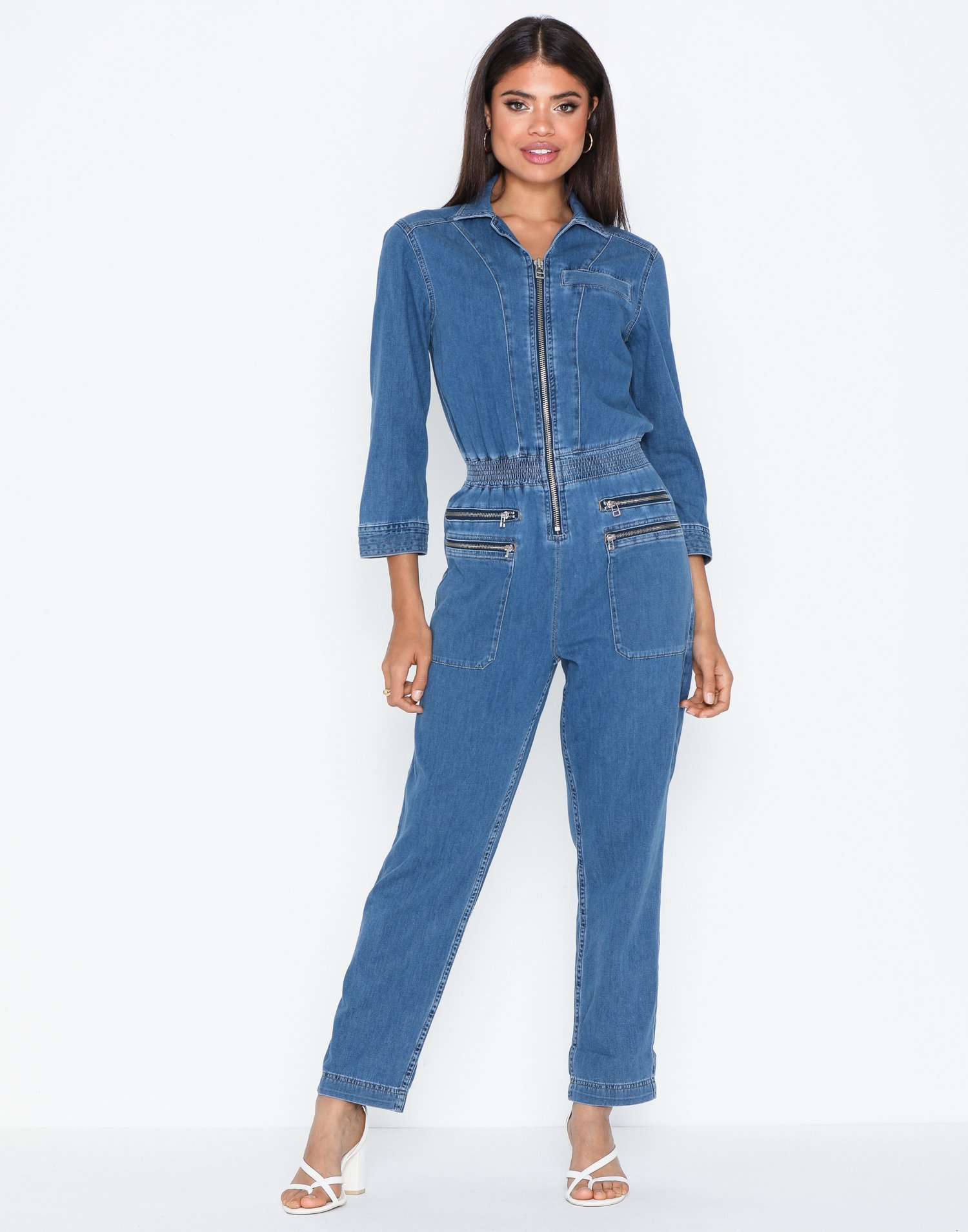 river island denim jumpsuit